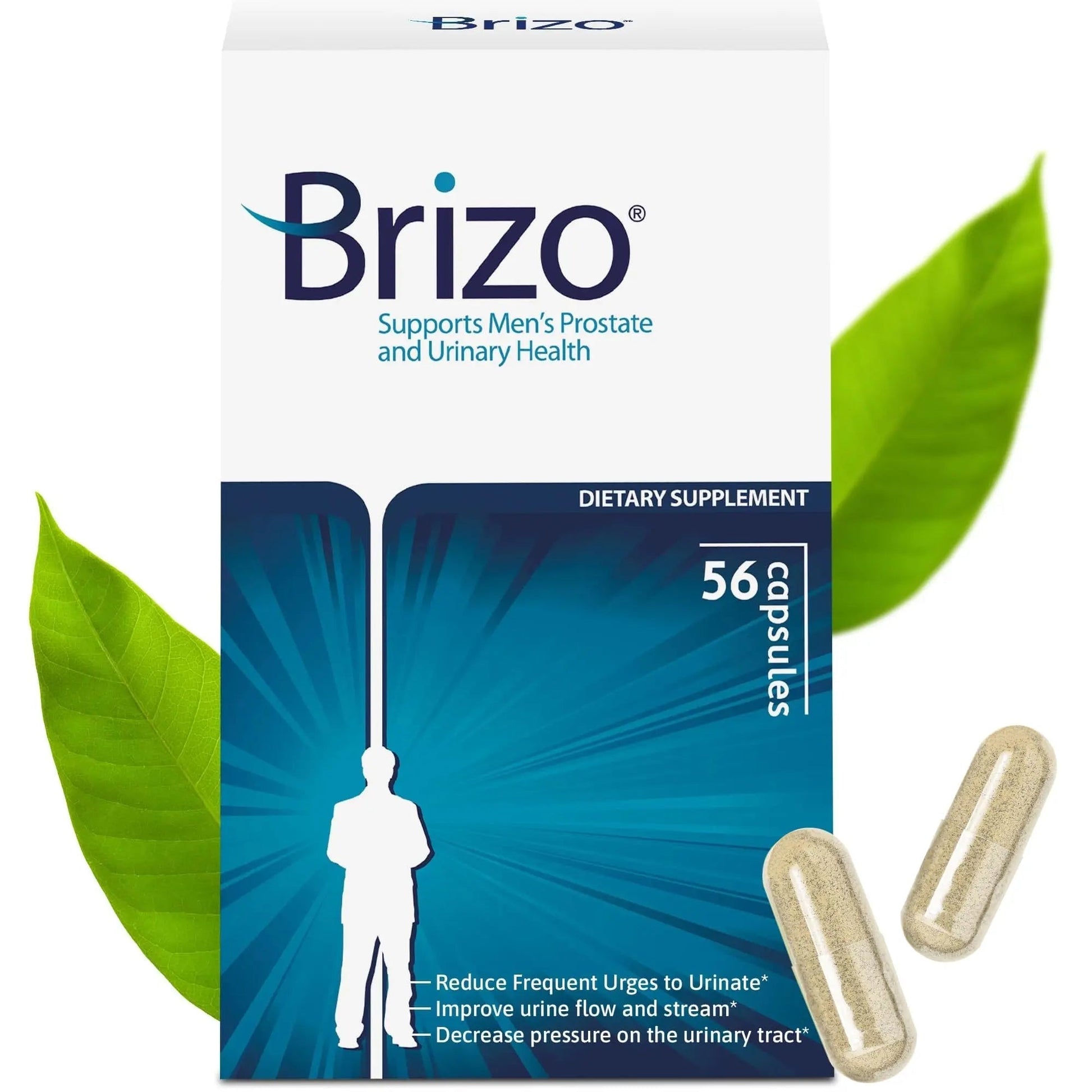 Brizo Prostate Health Supplements for Men - Herbal Capsules for Mens Urinary Health - Reduce Frequent Urination - 1 Month Supply Brizo uk supplements
