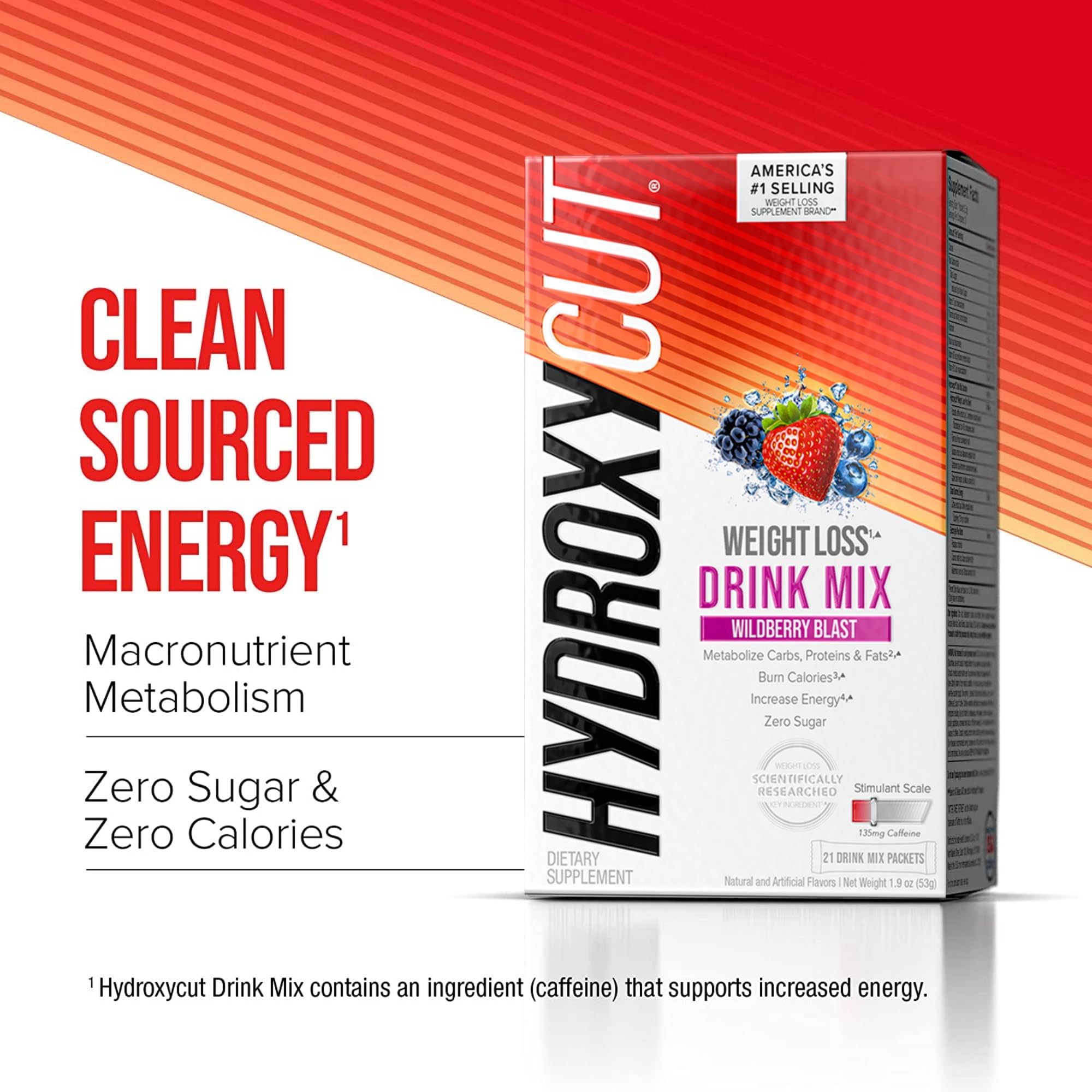 Hydroxycut Drink Mix | Energy Drink Powder | Wildberry Blast, 21 Packets, 2 Packs Hydroxycut uk supplements