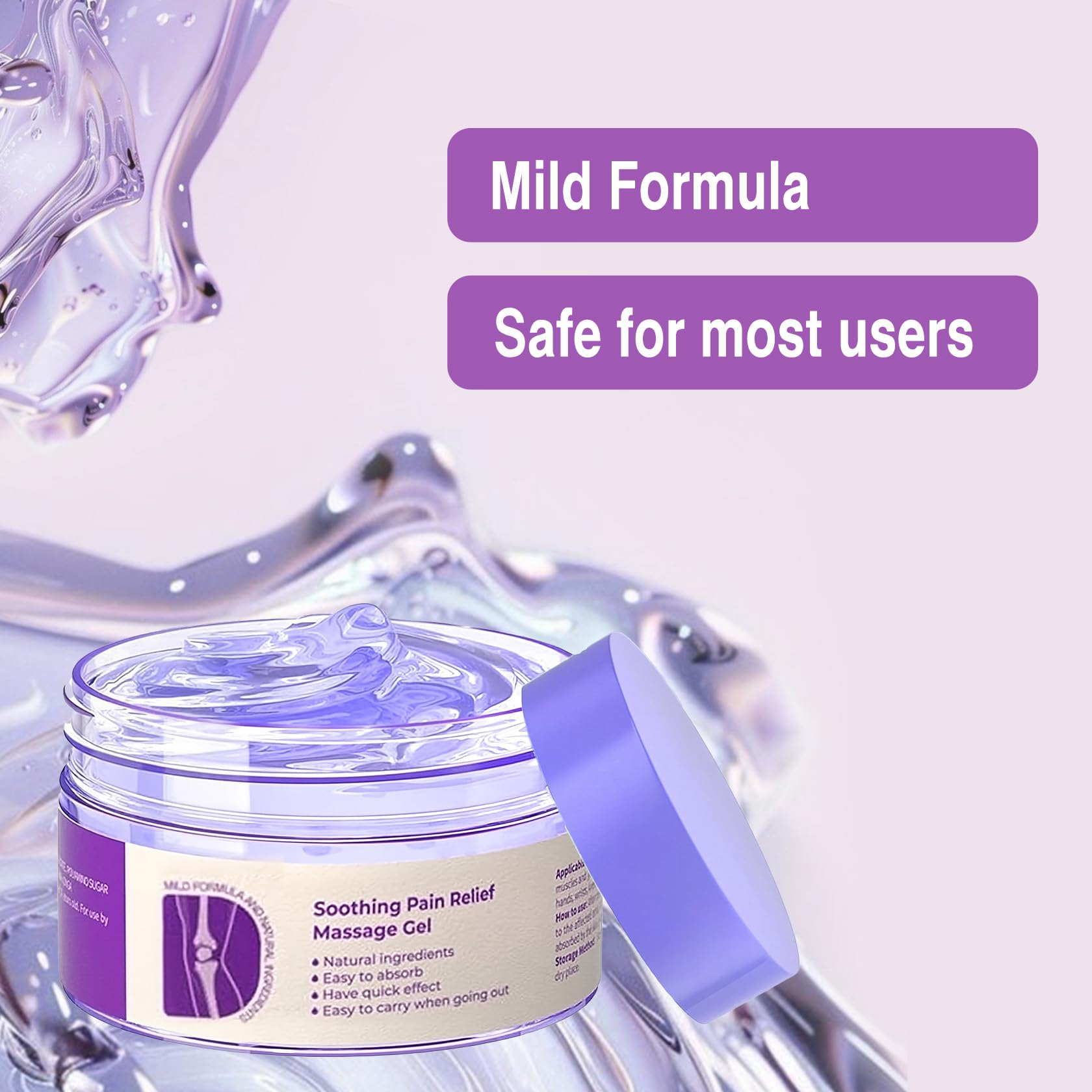 2 PCS Joint Gel Purple Gel，Soothing Pain Relief Massage Cream，Full-Body Joint Effective Soothes for Knees, Lumbar, Hands, Neck and Shoulders PERVALA uk supplements