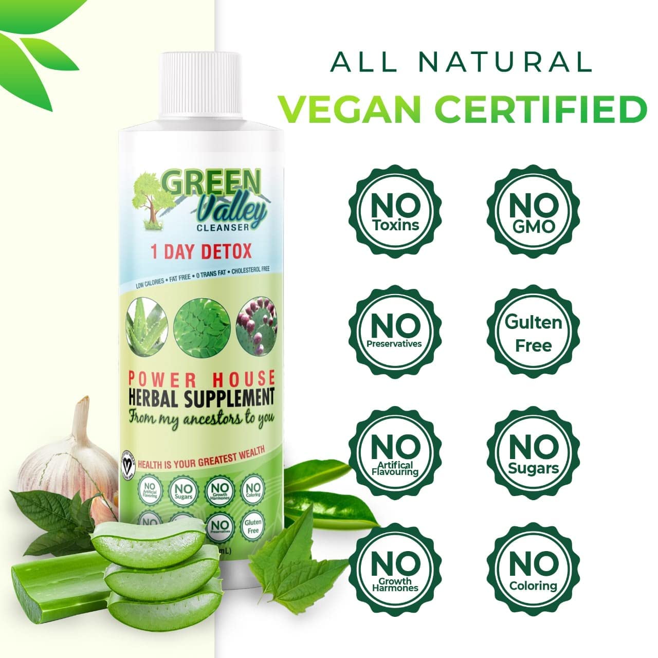 1 Day Colon Liquid Cleanse Formula and Liver Detox - Vegan Friendly, Helps Healthy Digestion Green Valley Cleanser uk supplements