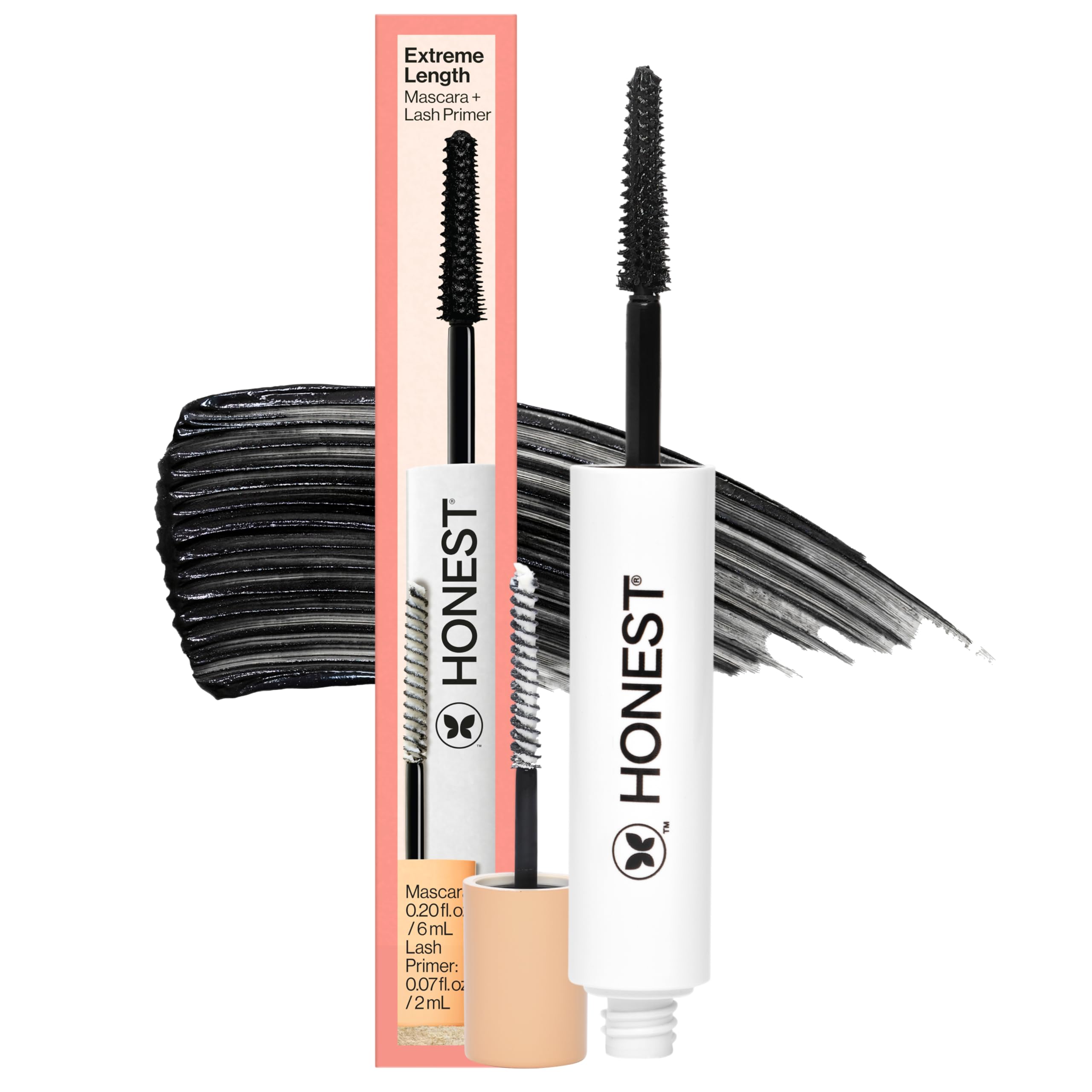 Honest Beauty 2-in-1 Extreme Length Clean Mascara + Lash Primer | Lengthening + Volumizing | Cruelty Free + Safe for Sensitive Eyes | Black, .27 fl oz Honest Beauty uk supplements