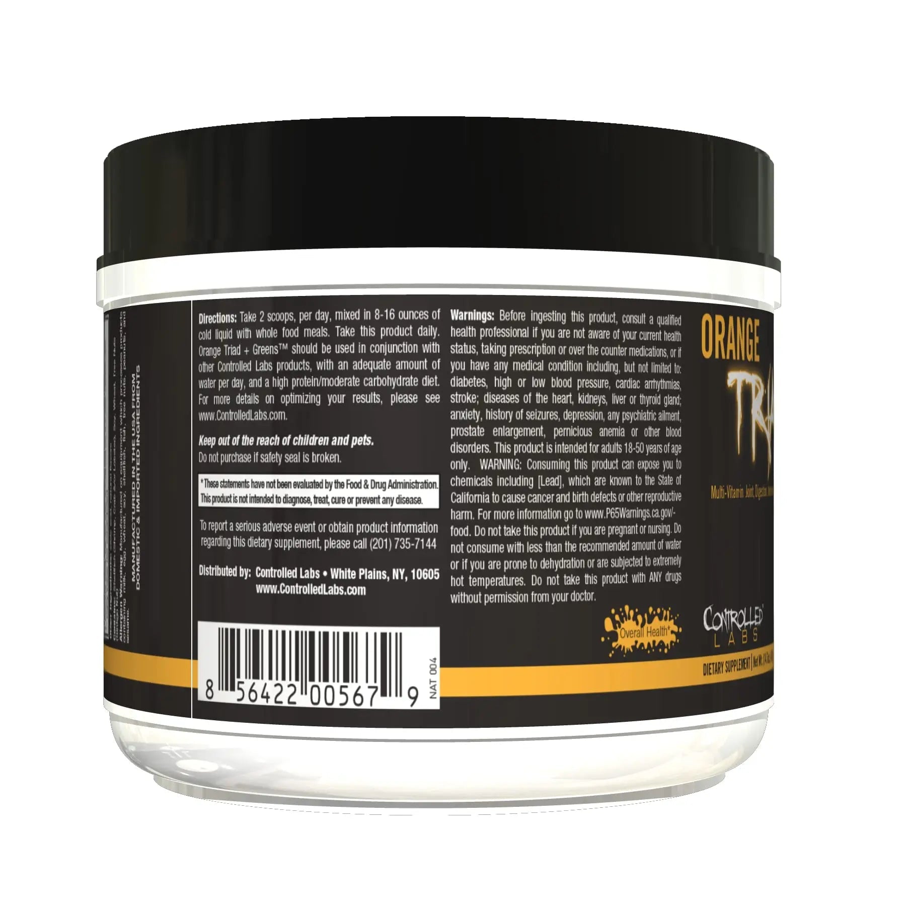 CONTROLLED LABS Orange Triad Plus Greens for Men and Women, 30 Servings Iron Free Sports Supplement for Overall Health CONTROLLED LABS uk supplements