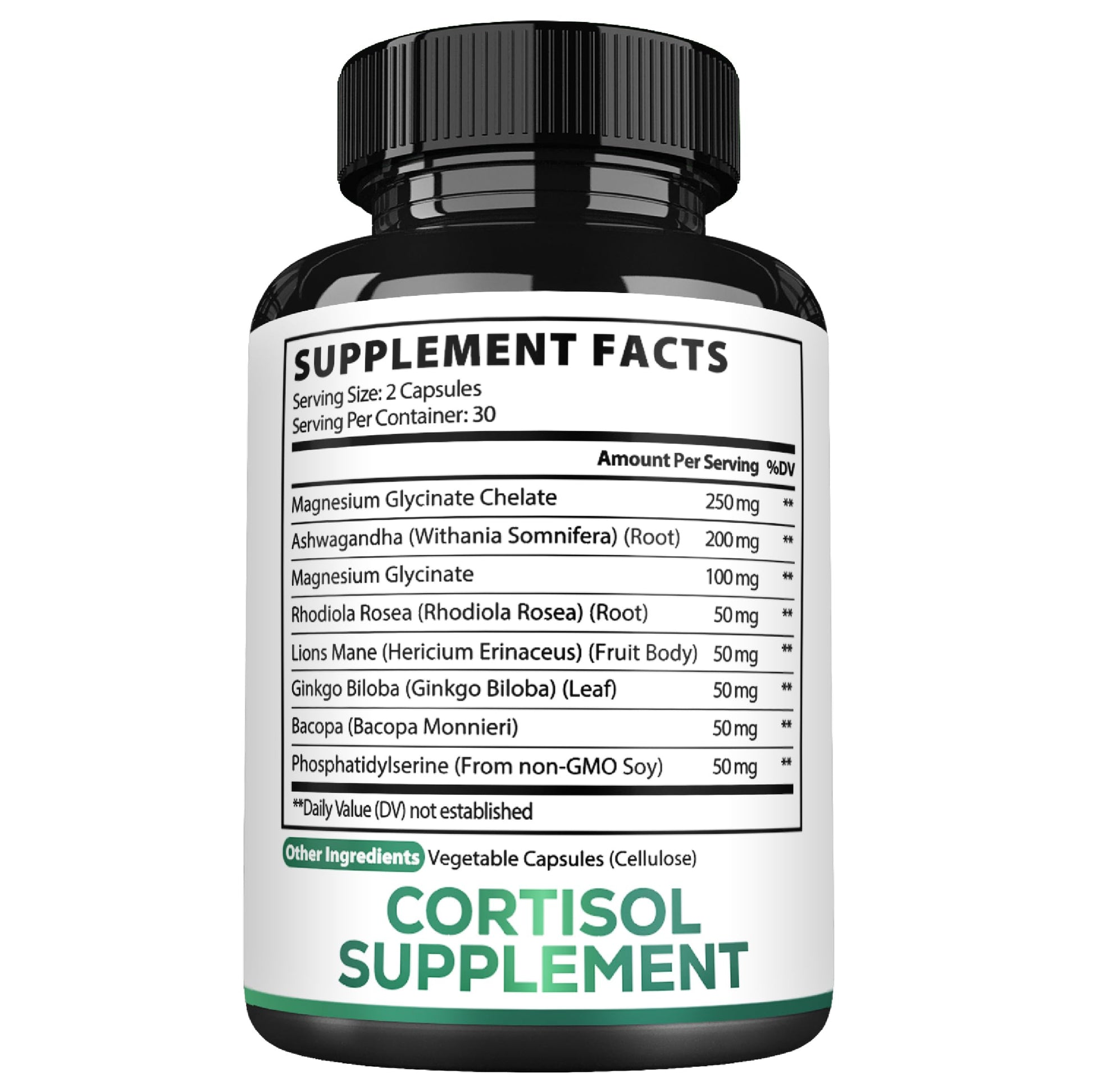Satoomi 8in1 Cortisol Manager with Magnesium Glycinate, Ashwagandha, Rhodiola Rosea, Lions Mane & More - Cortisol Reducer Supplement Men & Women - 60 Capsules Satoomi uk supplements