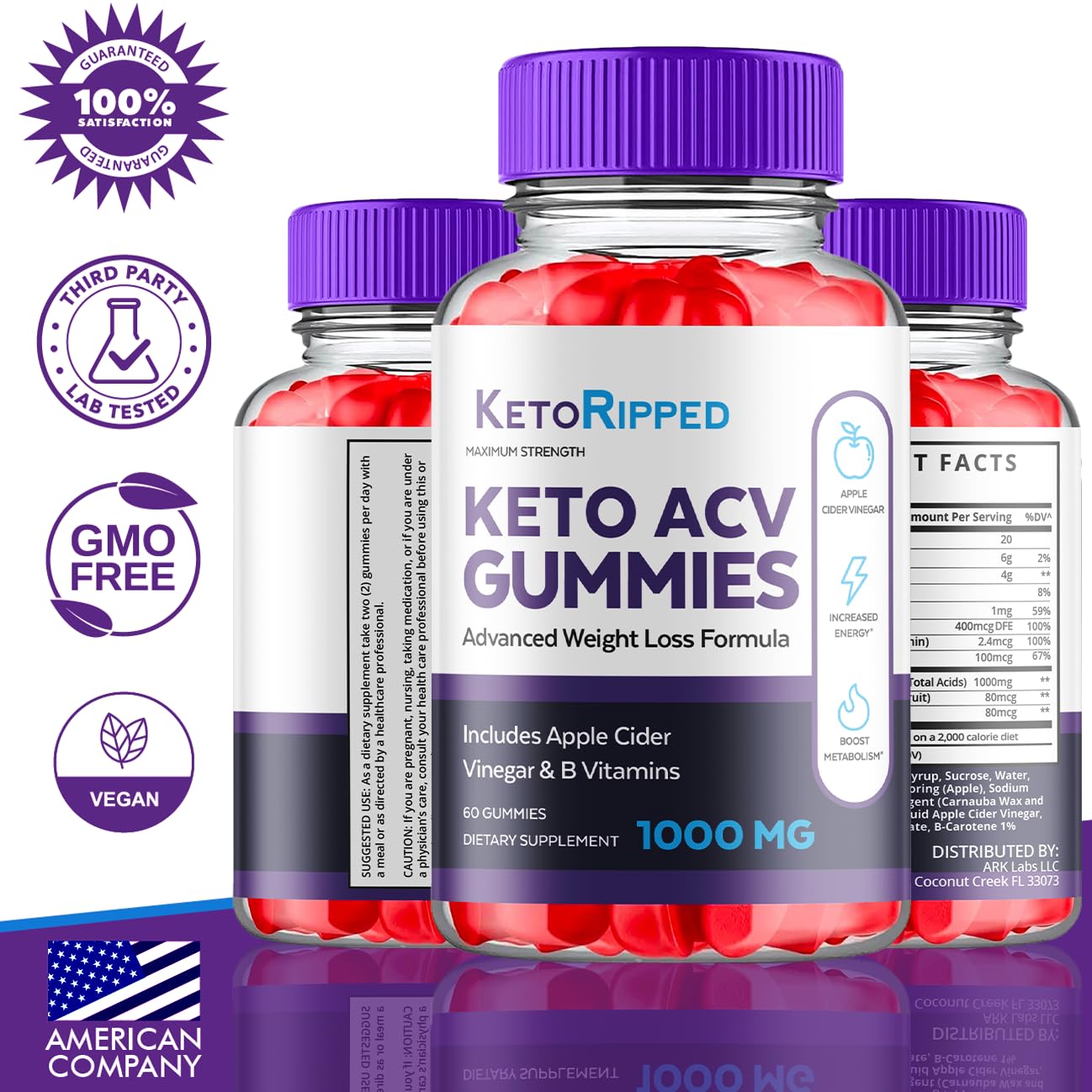 (5 Pack) Keto Ripped ACV Gummies, Keto Ripped ACV Gummies Advanced Weight Loss 1000MG Ark Labs uk supplements
