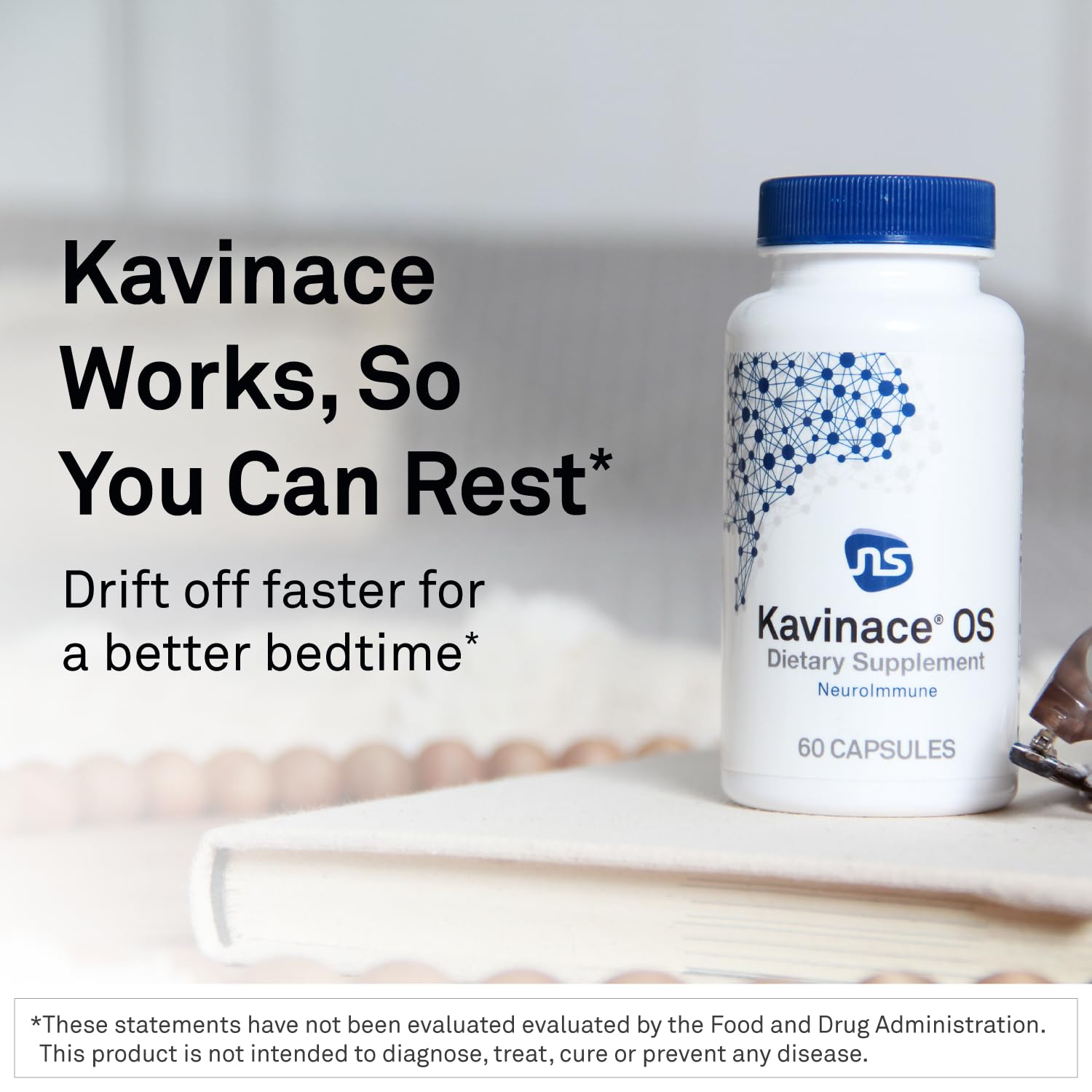 Neuroscience Kavinace OS - Sleep Aid Formula with Melatonin 5mg + L-Theanine - Nighttime Cellular Health Blend for Sleep Efficiency and Immune Support (60 Capsules) NeuroScience uk supplements