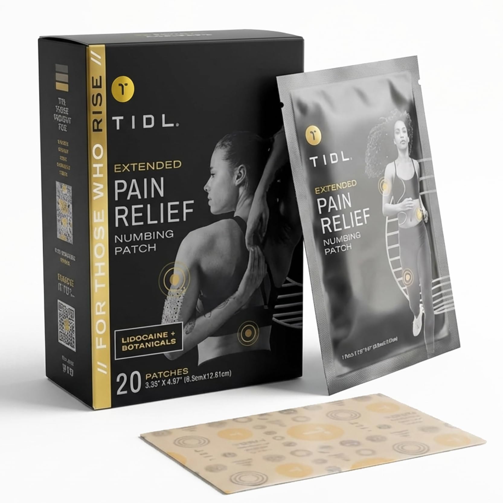 TIDL Recovery Patches, 20 Count, Maximum Strength for Targeted Back Pain, Joint & Muscle Pain Relief, Immediate Numbing & Soothing, Non-Stick Adhesive for Easy Application & Removal TIDL uk supplements