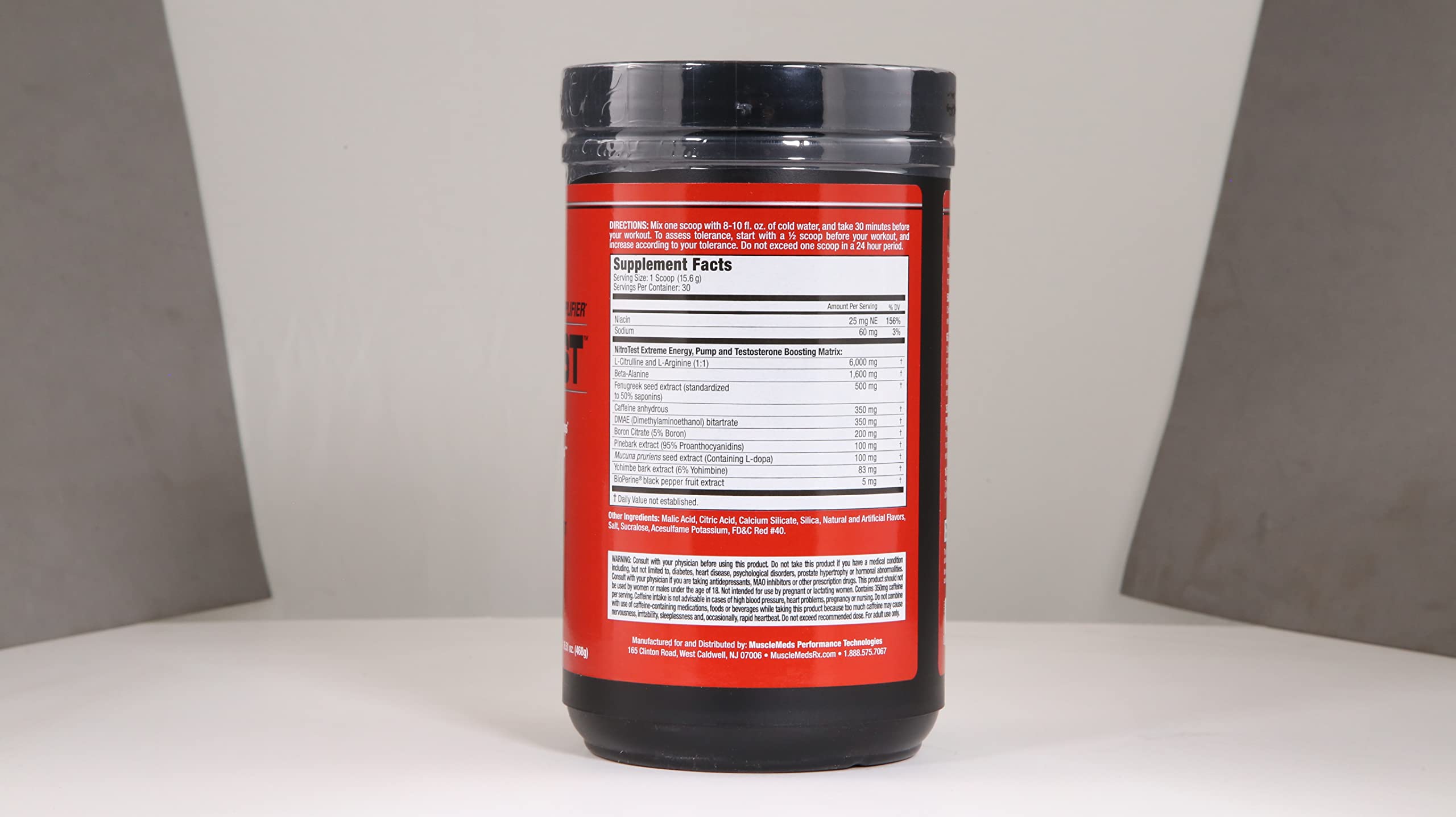 MuscleMeds Nitrotest Pre-Workout Supplement Drink, Boost Nitric Oxide, Testosterone MuscleMeds uk supplements