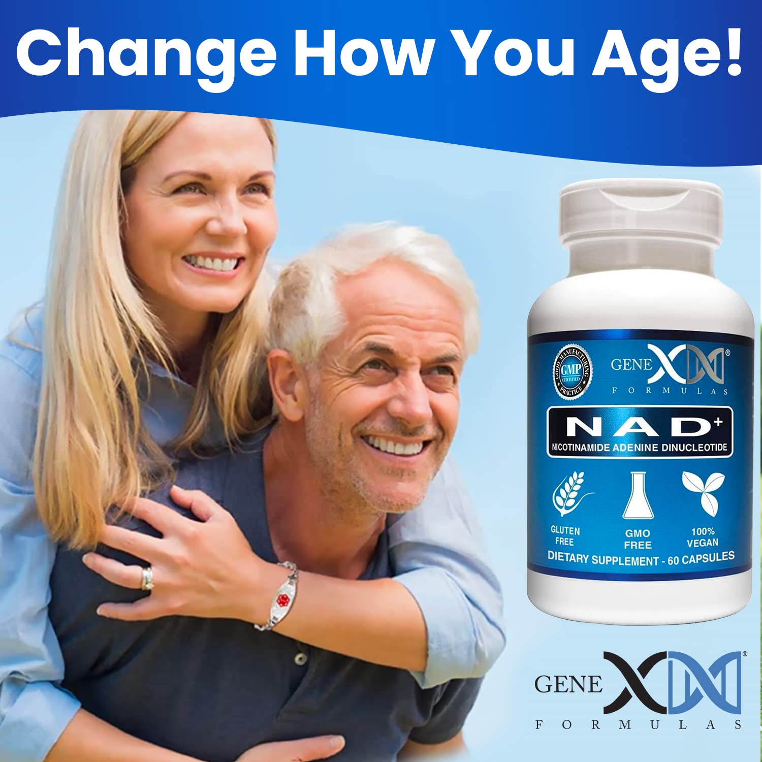 Genex Formulas NAD+ 250mg Serving 60 Capsules Nicotinamide Adenine Dinucleotide (Actual NAD+ Not a Precursor) (1) Genex Formulas uk supplements