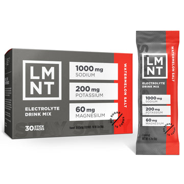 LMNT Zero Sugar Electrolytes - Watermelon Salt | Drink Mix | 30-Count Drink LMNT uk supplements