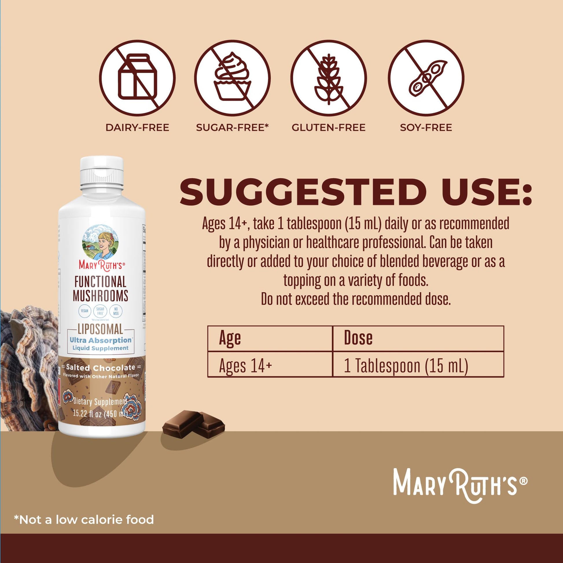 MaryRuth Organics Mushroom, Mushroom Supplement, Mushroom Liquid Vitamin, Reishi Mushroom Supplement for Immune Support, Turkey Tail Vitamin for Stress Relief, Vegan, Non-GMO, Gluten Free, 15.22 Fl Oz MARYRUTH'S uk supplements