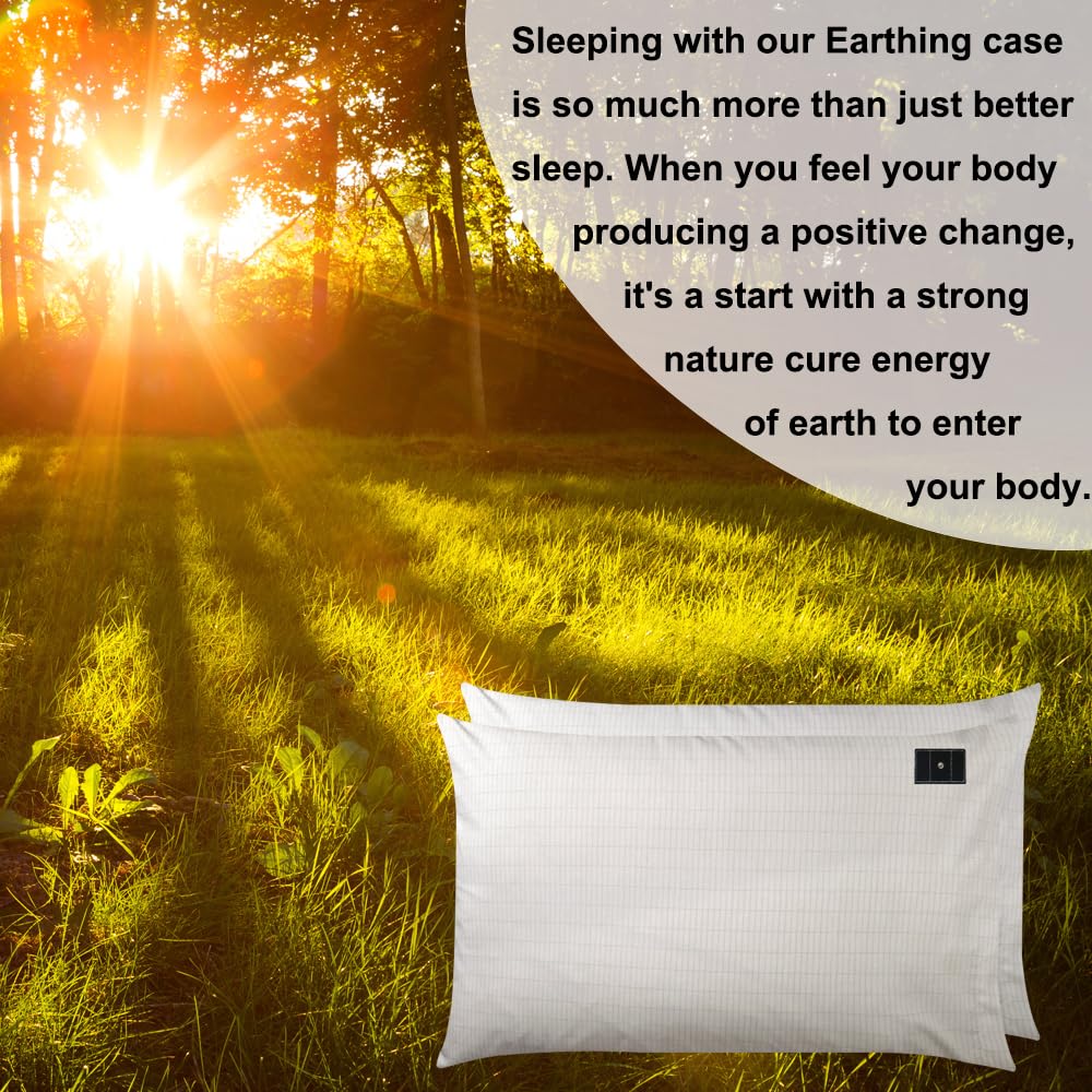ibowee Grounding Piowcase 2 Pack, Conductive Pillowcase with US Cord for Natural Wellness ibowee uk supplements