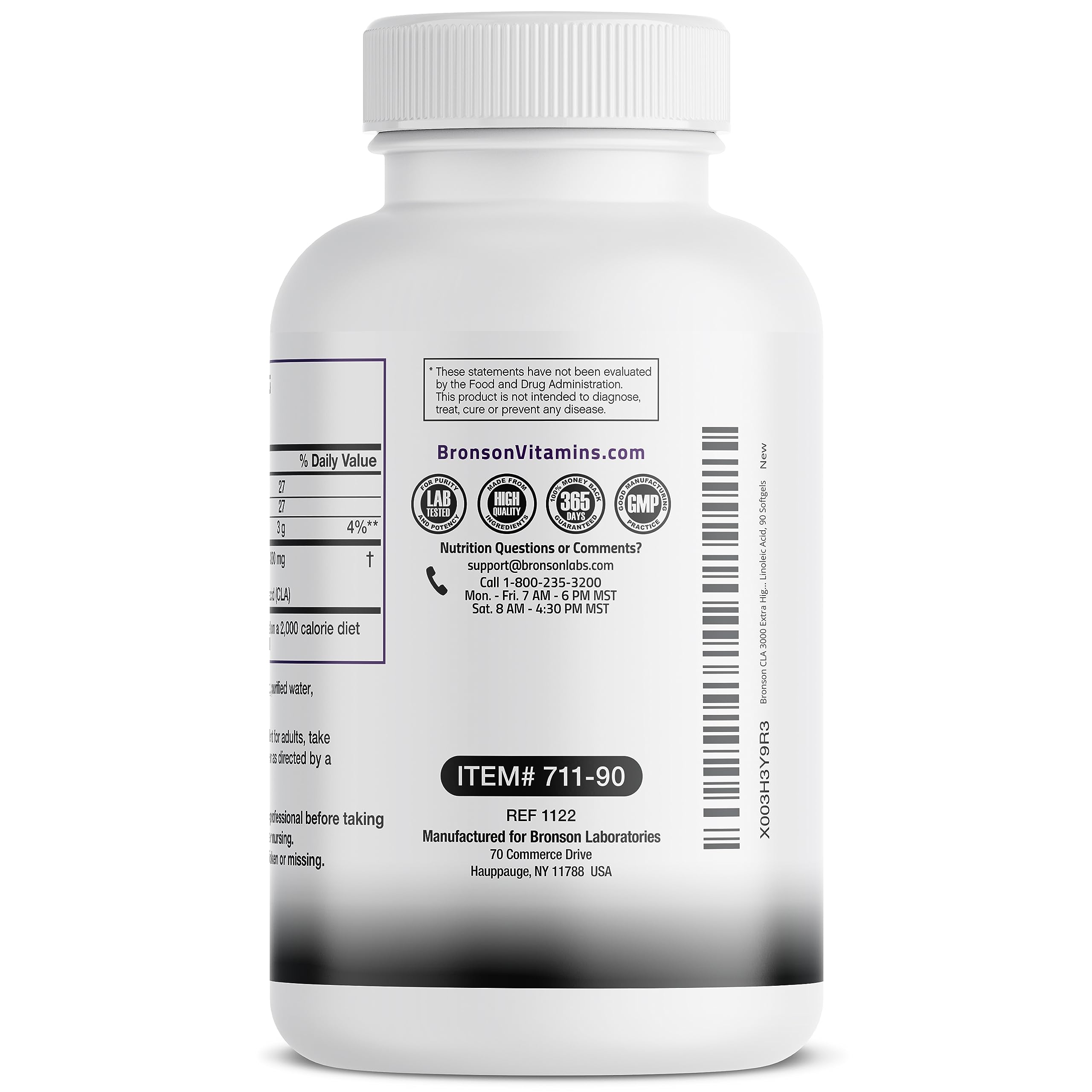 Bronson CLA 3000 Extra High Potency Supports Healthy Weight Managem Bronson uk supplements