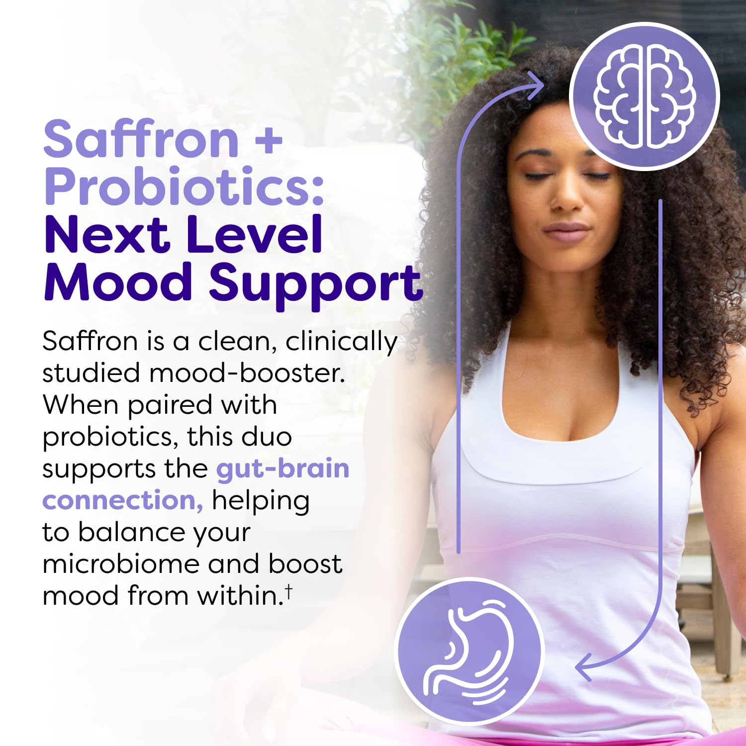 Probulin Mood Probiotics for Women with Saffron, L Theanine, Probiotic, Prebiotic, Postbiotic - Mood Support Supplement & Gut Support - Vegan, Non GMO, 30 Capsules Probulin uk supplements