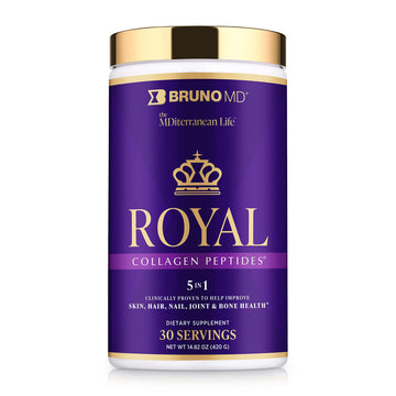 Bruno MD Royal Collagen Peptides, Clinically proven, Dietary Supplement, Improves Skin & Cellulite, European Sourced, Improves the Look of Hair & Nails, Blended with Vitamin C, Bone & Joint Supplement BRUNO MD uk supplements
