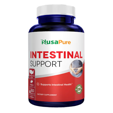 NusaPure Intestinal Support for Humans (Non-GMO), Wormwood, Garlic, Black Walnut Hull, 60 Capsules NusaPure uk supplements