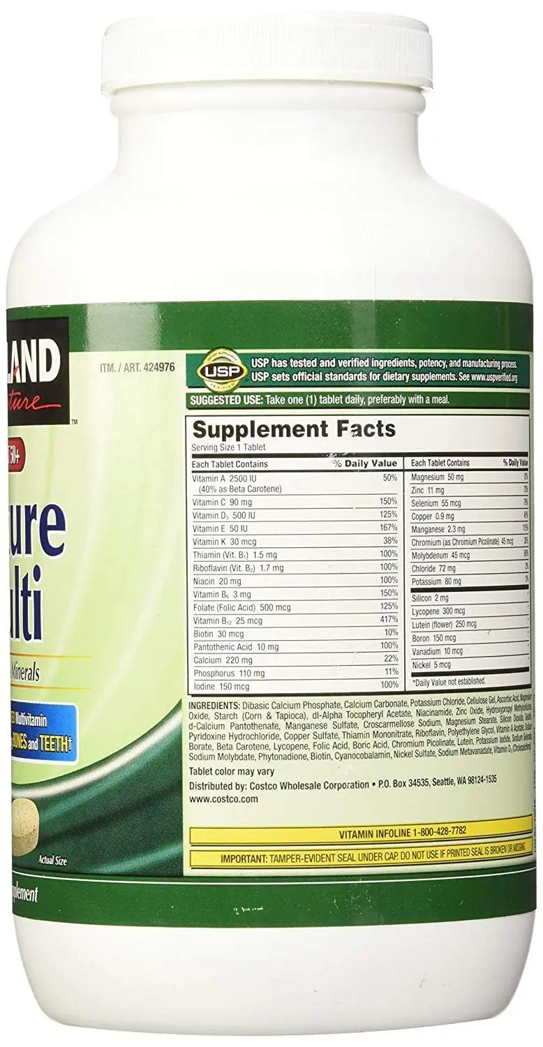 Kirkland Signature Adult 50+ Multi Vitamins & Minerals, 400 Tablets (2 Pack) KIRKLAND uk supplements