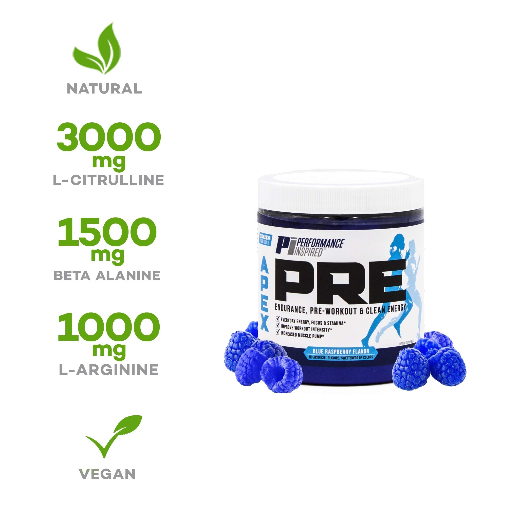 PERFORMANCE INSPIRED Nutrition - APEX Pre Workout Powder - Increase Energy & Endurance PERFORMANCE INSPIRED uk supplements