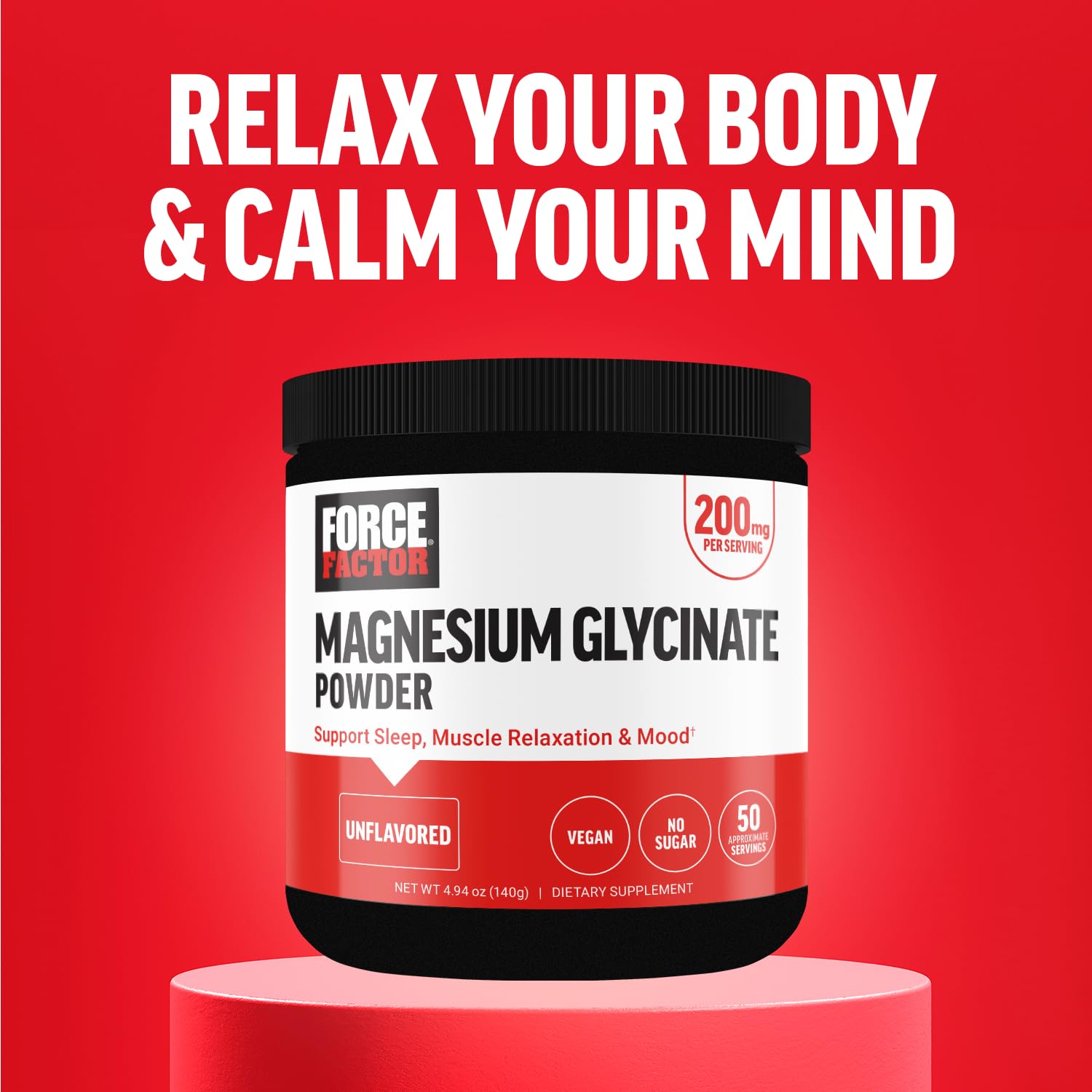 Force Factor Magnesium Glycinate 200mg, Magnesium Supplement for Women and Men to Support Sleep, Muscle Relaxation, and Mood, High Absorption, Vegan, 50 Servings Force Factor uk supplements
