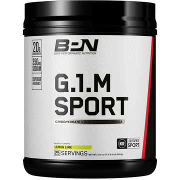 BARE PERFORMANCE NUTRITION, BPN G.1.M Go One More Sport, Endurance Training Fuel, Superior Carbohydrate & Electrolytes Powder Formula, Reduce Fatigue, Lemon Lime, 25 Servings BARE PERFORMANCE NUTRITION uk supplements