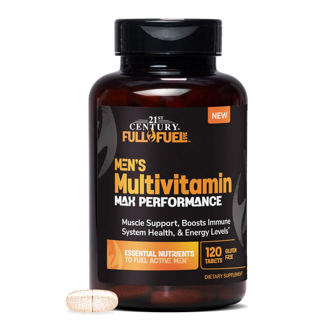 21st Century Full Fuel 365 Active Men’s Multivitamin, 120 Tablets, Daily Vitamins and Minerals for Energy, Muscle Support, Immune Health, No Gluten 21st Century uk supplements