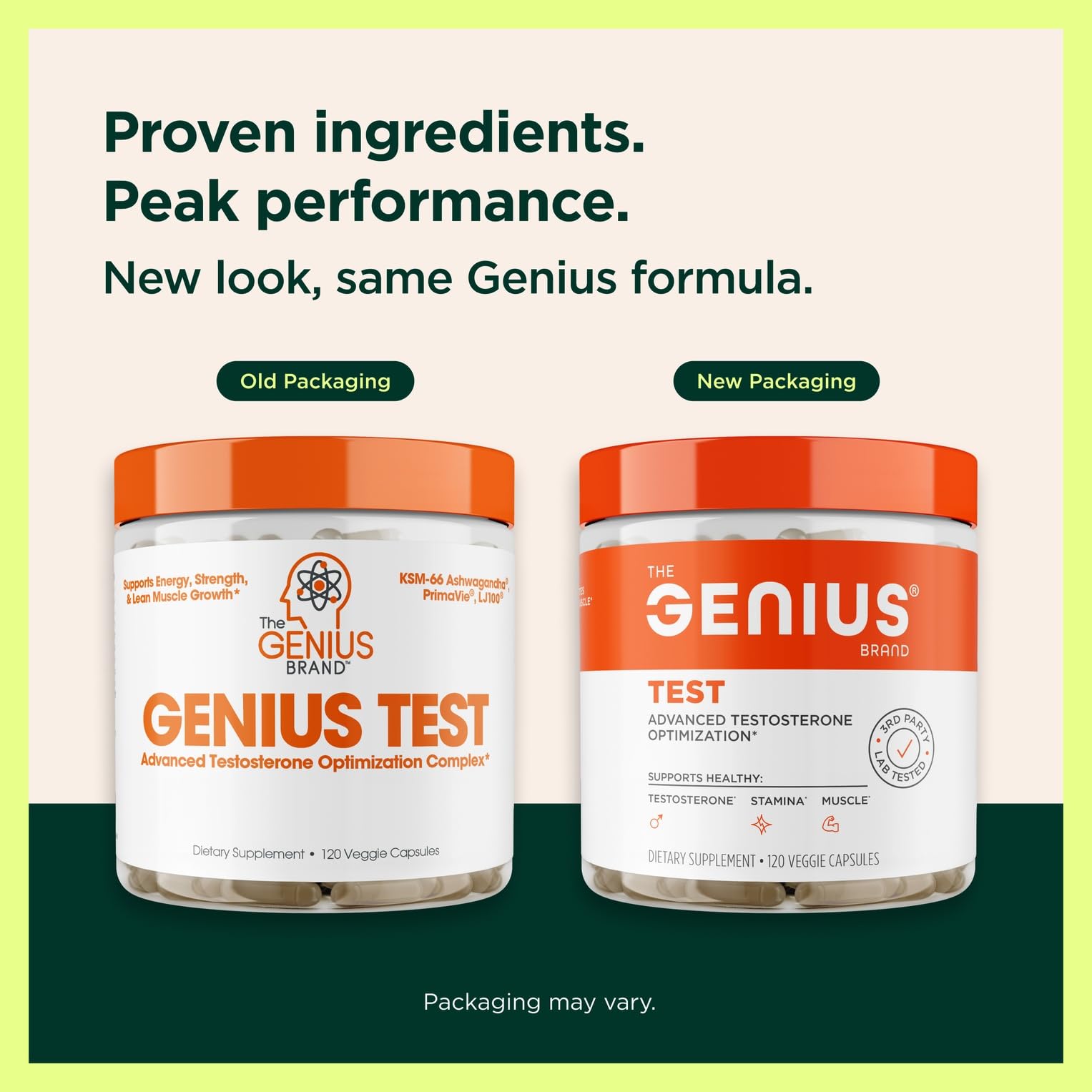 Genius Test, Advanced Testosterone Booster for Men - Natural Stamina, Endurance, Energy & Strength Enhancing Supplement - Lean Muscle Builder, Brain & Libido Support Male Supplements, 120 Veggie Pills The Genius Brand uk supplements