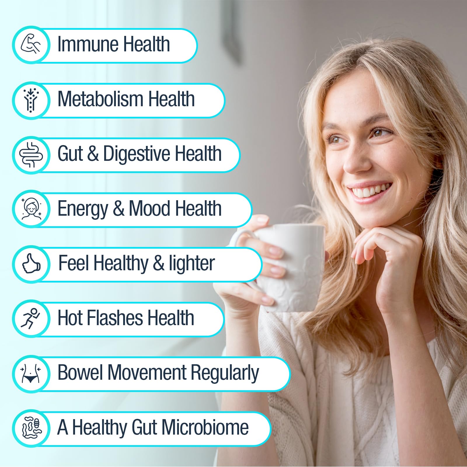 Menopause Supplements for Women, 120 Billion CFU Probiotic, 13-in-1 Herbs Probiotics Complex, for Menopause Relief, Hormone Balance, Hot Flashes, Night Sweats, Mood Swings, Gut & Immunity - 60 Capsule Dmeisy uk supplements