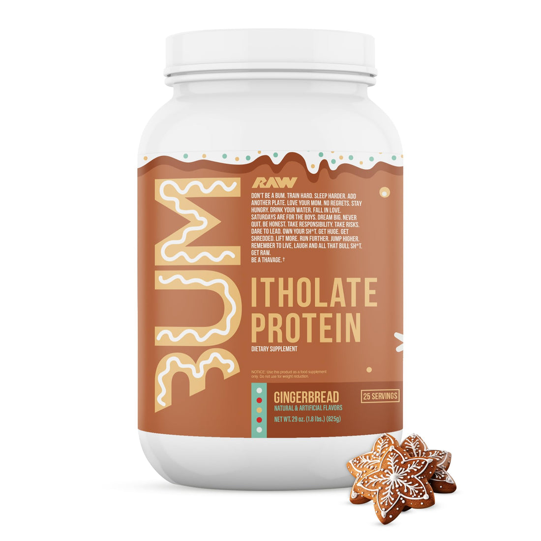 RAW Whey Isolate Protein Powder, Gingerbread (CBUM Itholate Protein) - 100% Grass RAW uk supplements