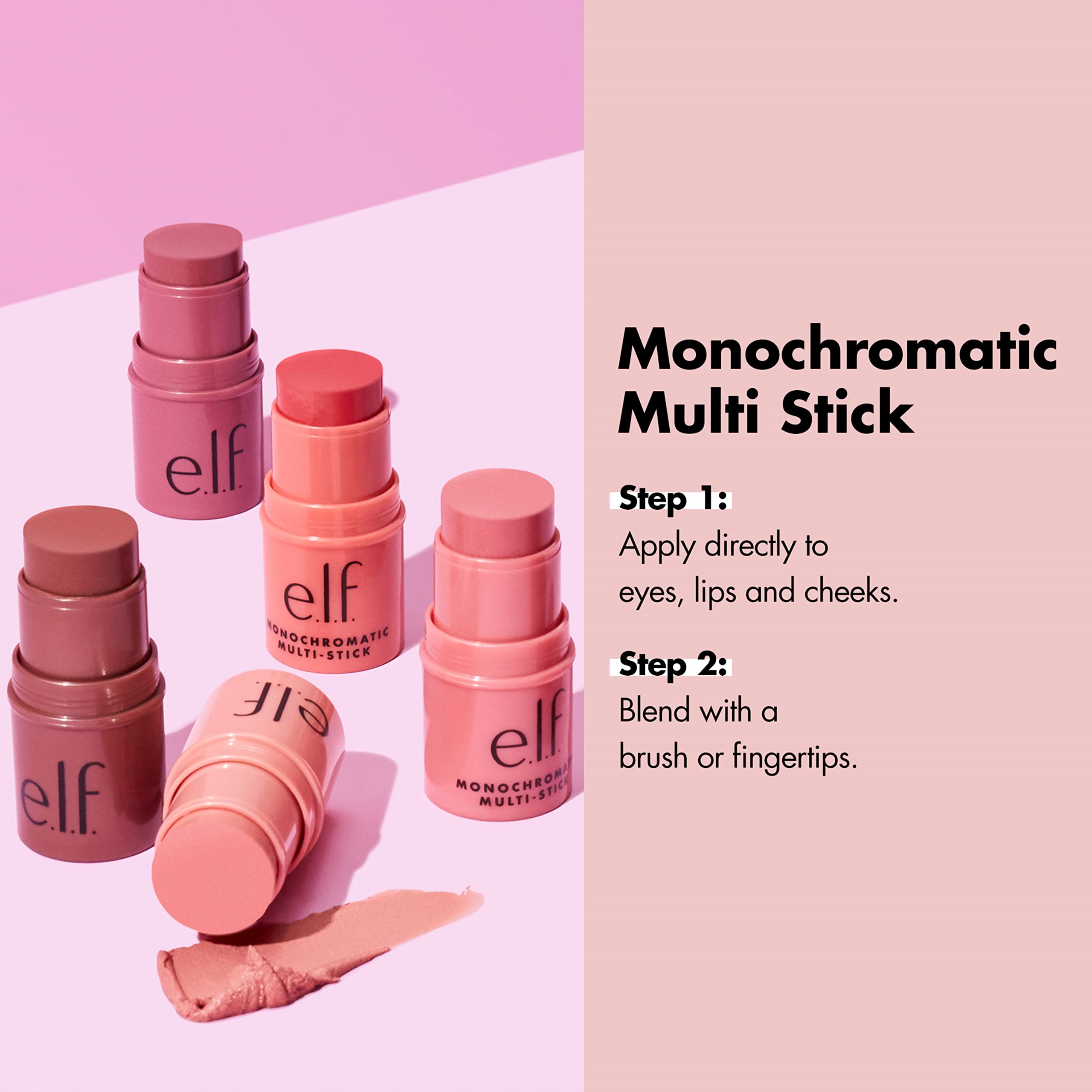 e.l.f., Monochromatic Multi Stick, Creamy, Lightweight, Versatile, Luxurious, Adds Shimmer, Easy To Use On The Go, Blends Effortlessly, Sparkling Rose, 0.17 Oz e.l.f. uk supplements