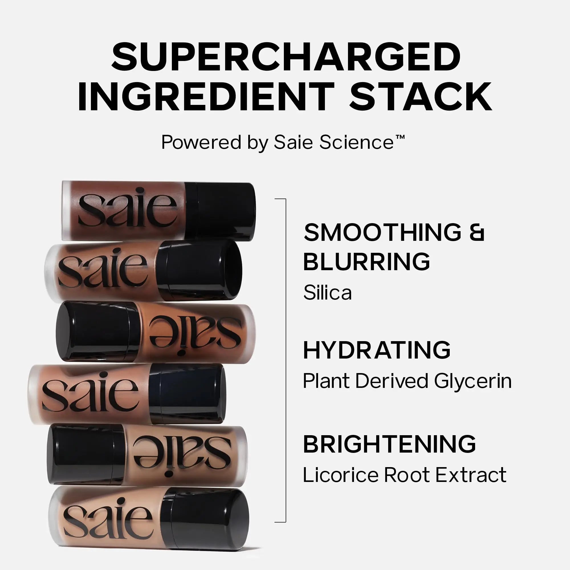 Saie Dew Bronze - Hydrating Liquid Bronzer Stick For a Sun Kissed Glow - Liquid Contour Stick Infused with Nourishing Skin Care Ingredients - Sculpted Face Makeup Essential - Sand (0.4 oz) Saie uk supplements