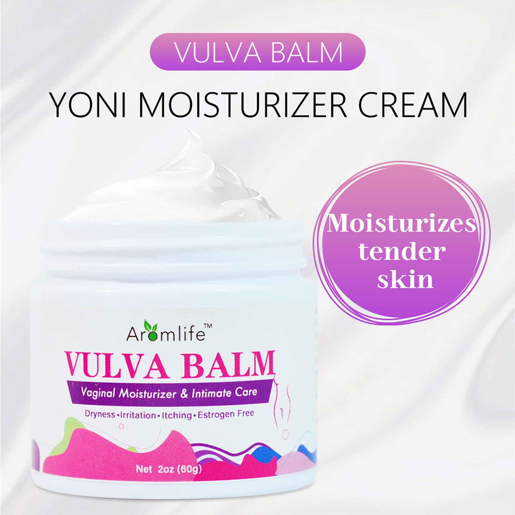 Aromlife Vulva Moisture Balm Cream, for Female Dryness Cure and Support Itching Irritation, Aromlife uk supplements