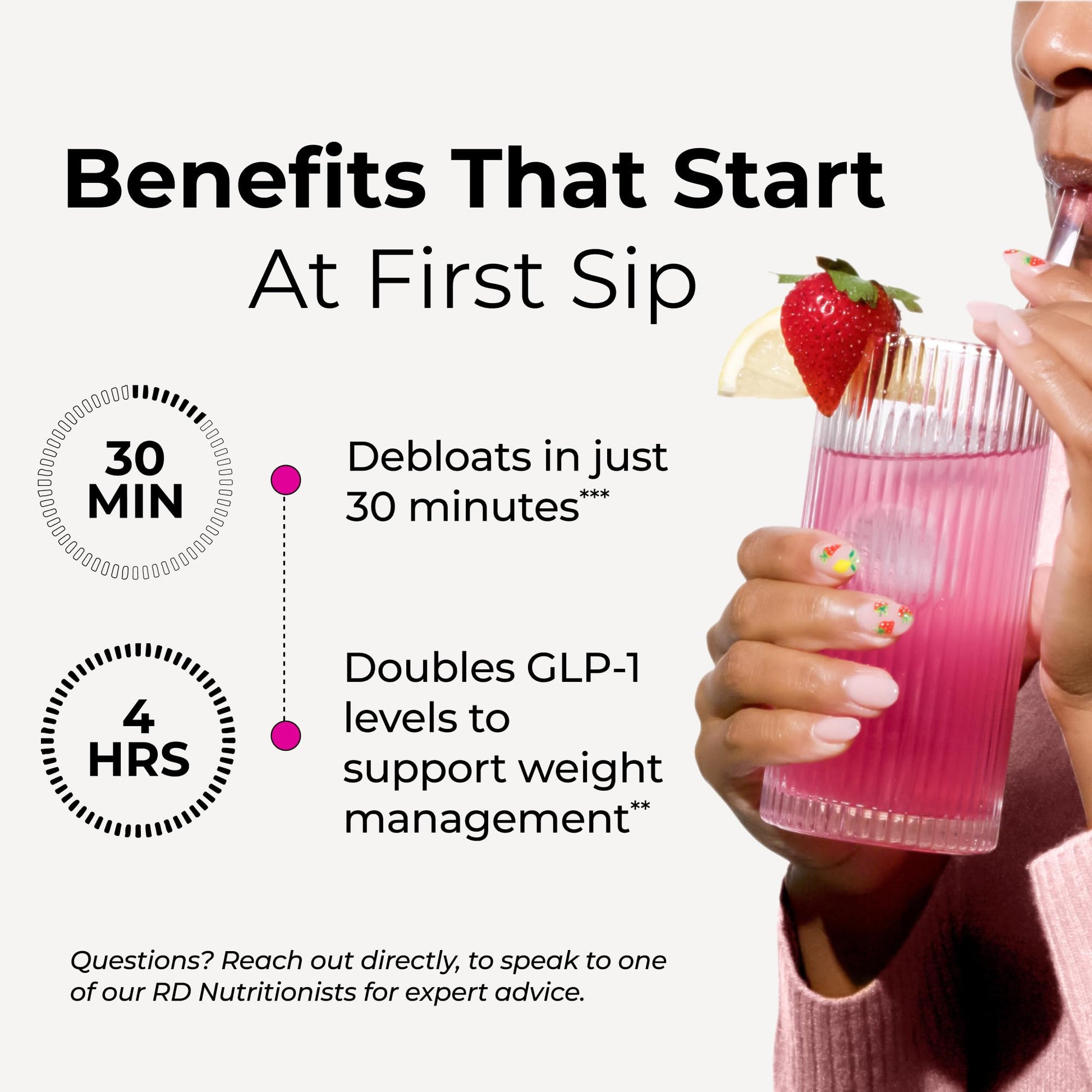 HUM Flatter Me Fiber Supplement for Women & Men, Prebiotics & Digestive Enzymes to Support Weight & Bloating, Digestive & Gut Health, Fiber Powder Drink Mix, Strawberry Lemon - 10 Servings HUM uk supplements