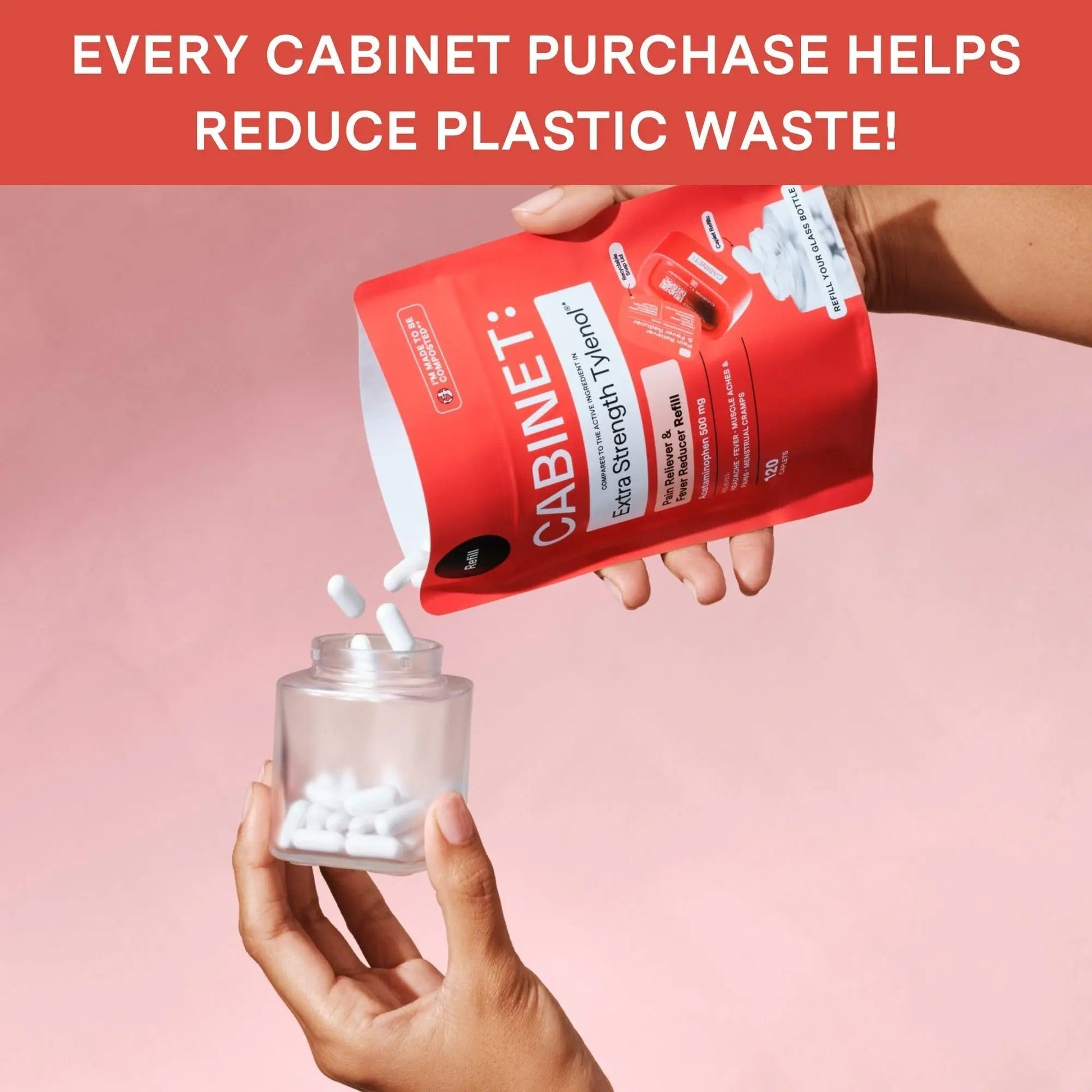 Cabinet: 500mg Acetaminophen for Headache Relief, Toothaches, Sore Throat, and Fever Reducer, 120 Tablets (Refill Pouch) Cabinet: uk supplements