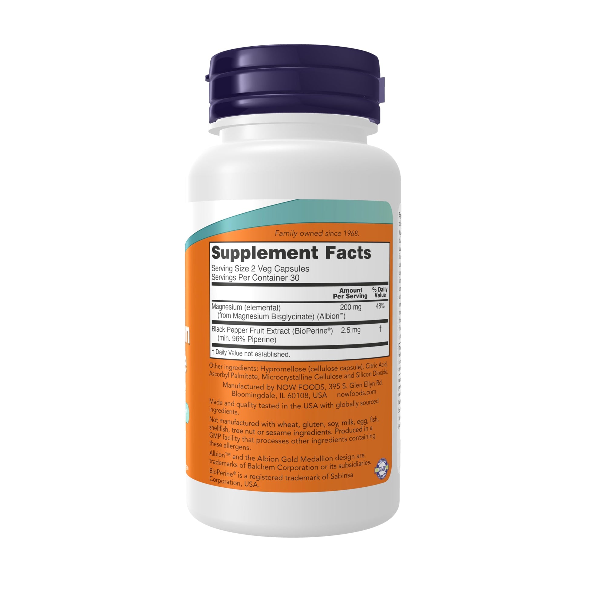 Now Supplements, Magnesium Glycinate with BioPerine, 60 Veg Capsules NOW Foods uk supplements