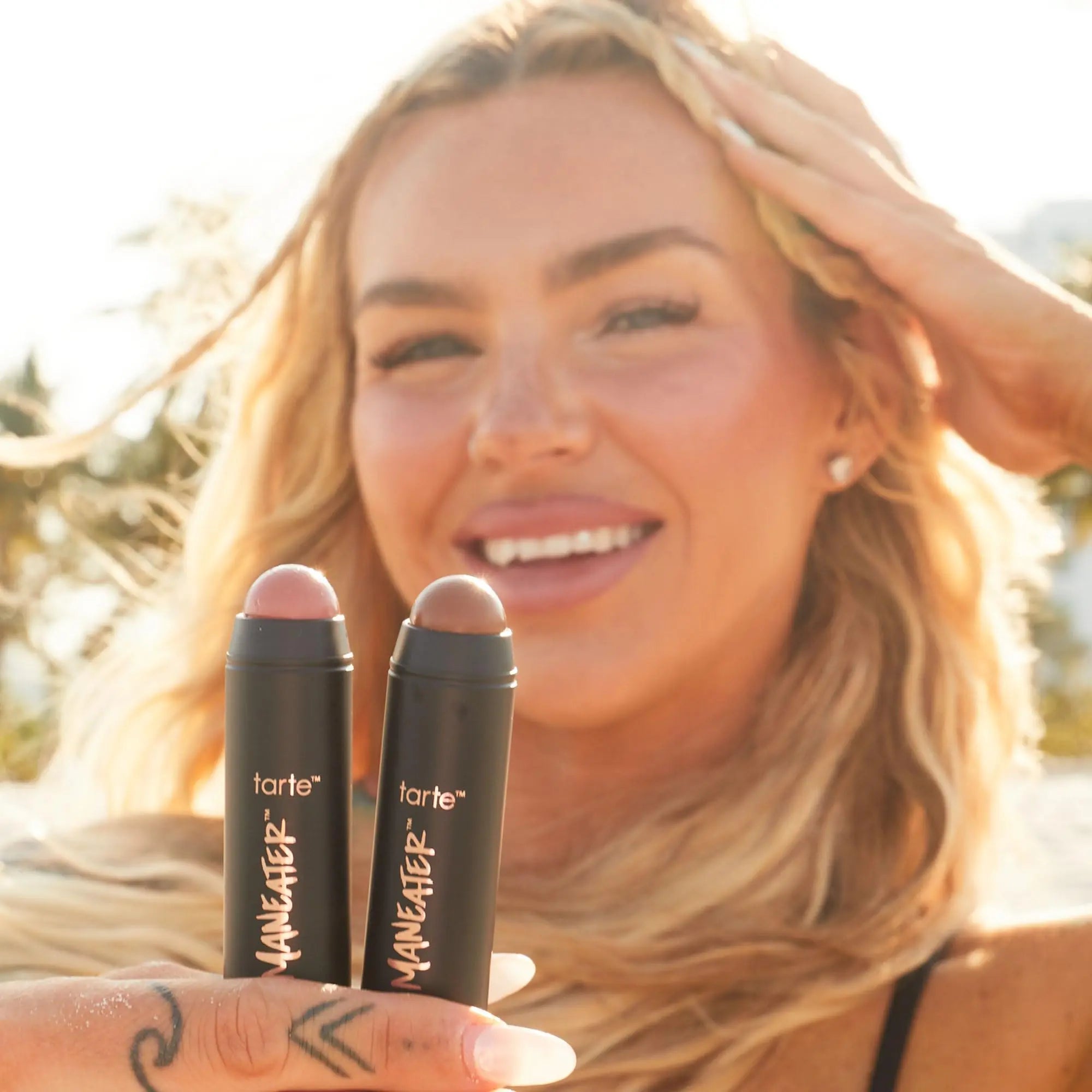 tarte maneater silk stick bronzer – Buildable Lightweight Cream Bronzer, Natural Matte Finish, Vegan & Cruelty-Free, full size, nocturnal tarte uk supplements