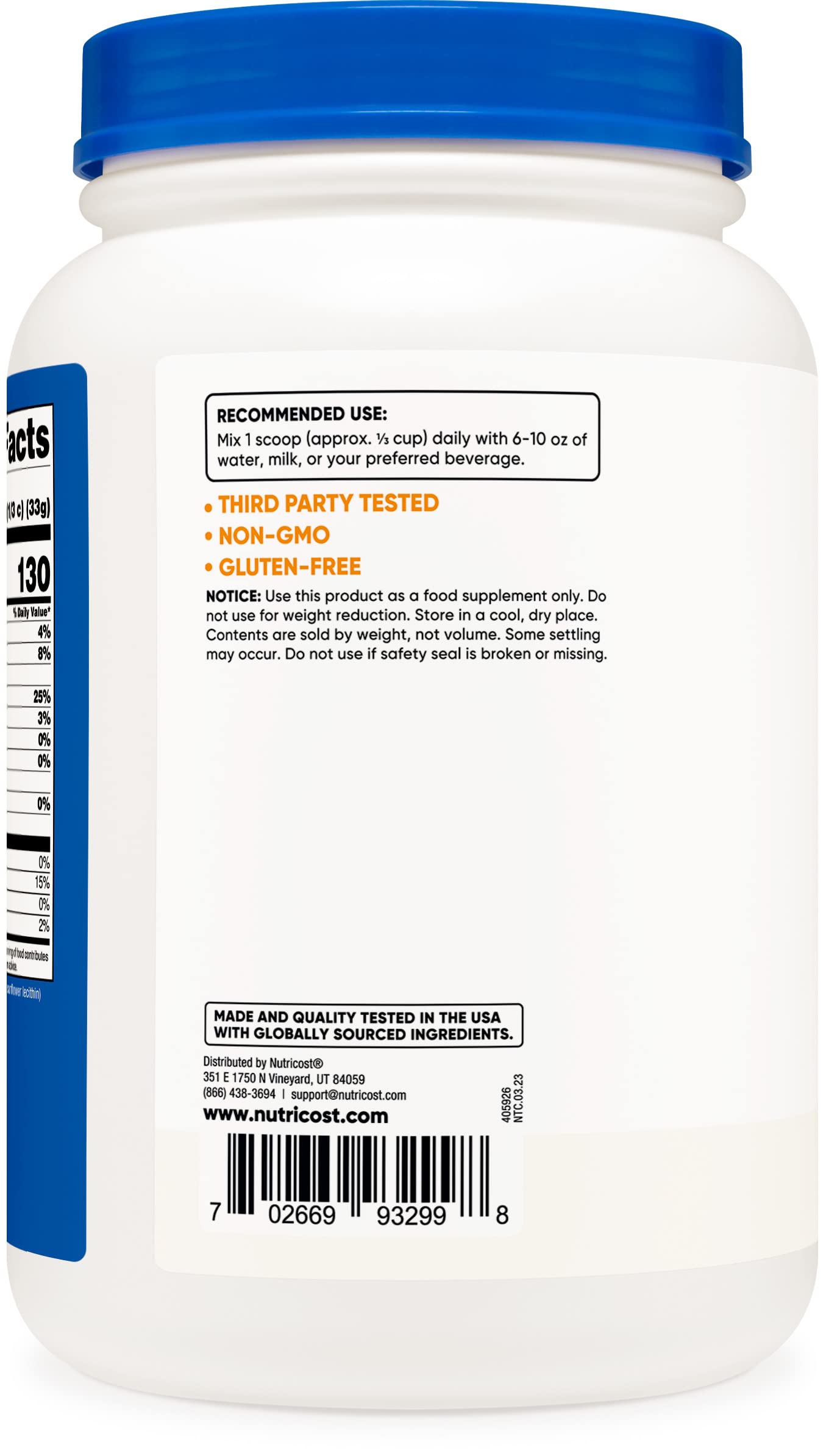 Nutricost Whey Protein Concentrate (Unflavored) 2LBS - Gluten Free & Non-GMO Nutricost uk supplements