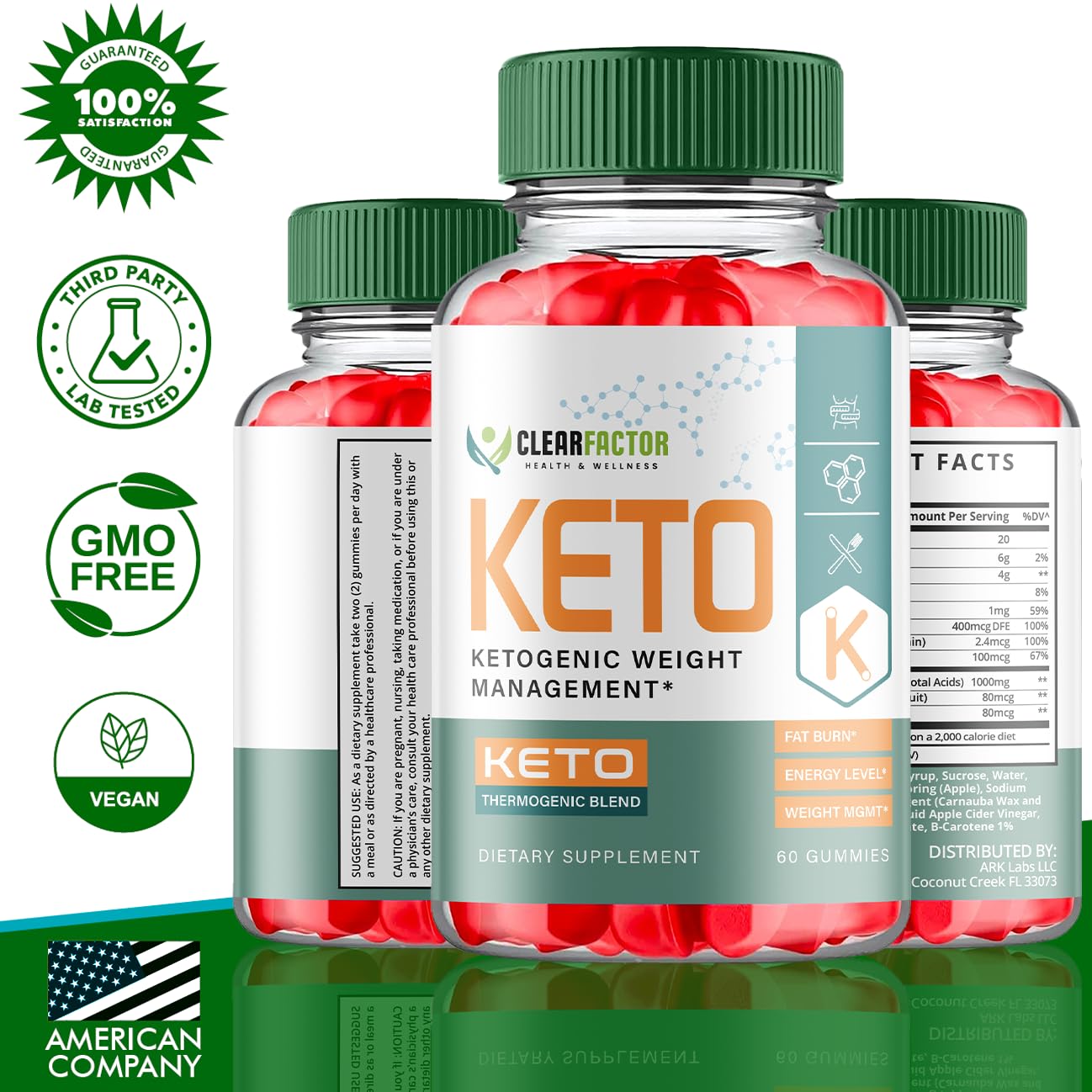 (2 Pack) Clear Factor Gummies, Clear Factor ACV Gummies, Clear Factor Gummy, Clear Factor Ark Labs uk supplements