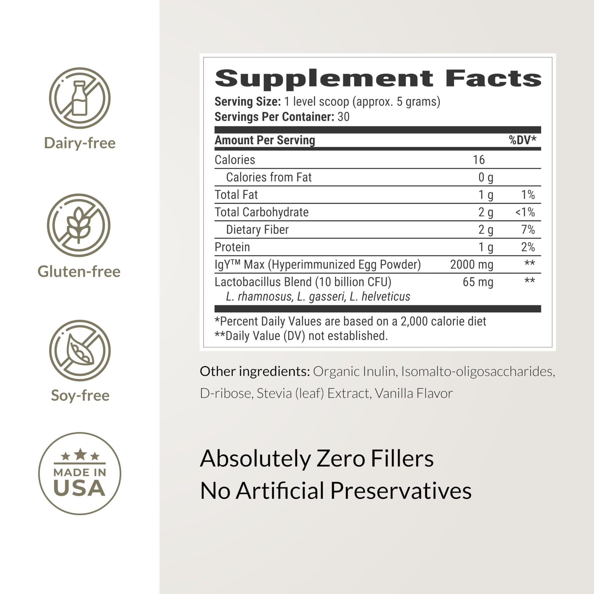 Microbiome Breakthrough™ Gut Support Powder – Vegetarian Vanilla – With Probiotics, Prebiotics, and IgY Max® – Source of L-Glutamine – Supports Digestive Comfort, Gas & Bloating Relief 30 Servings* BIOptimizers uk supplements
