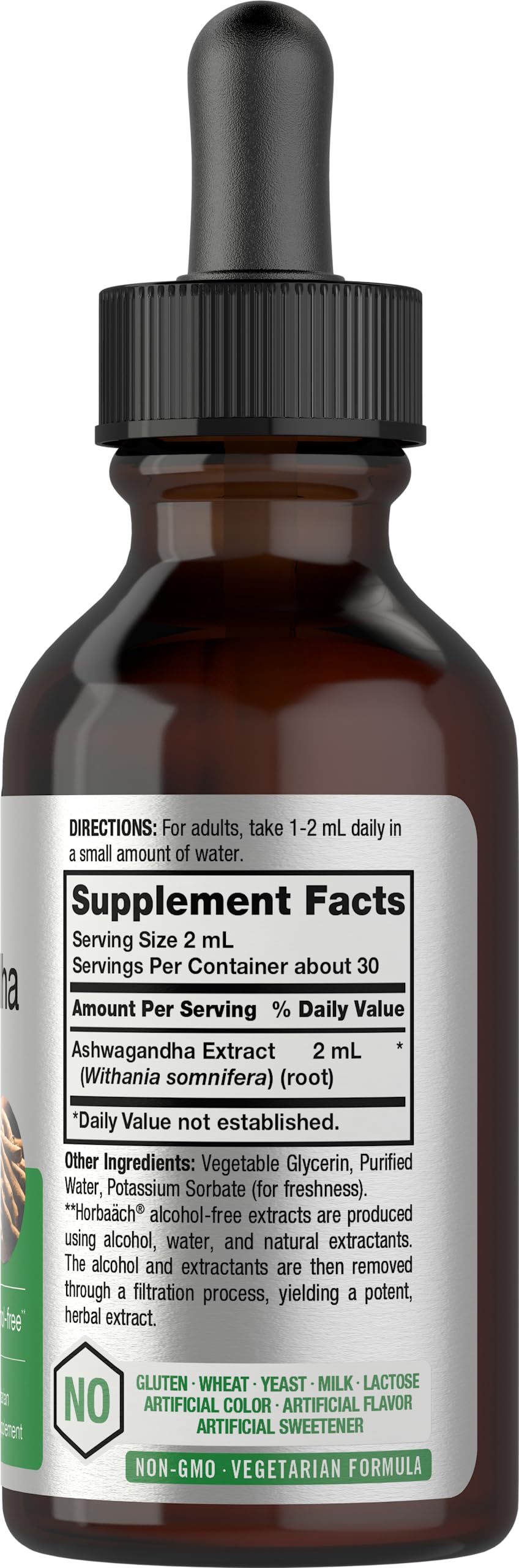 Ashwagandha Root Liquid Extract | 2 fl oz | Alcohol Free Tincture | Vegetarian, Non-GMO, Gluten Free Supplement | by Horbaach Horbäach uk supplements