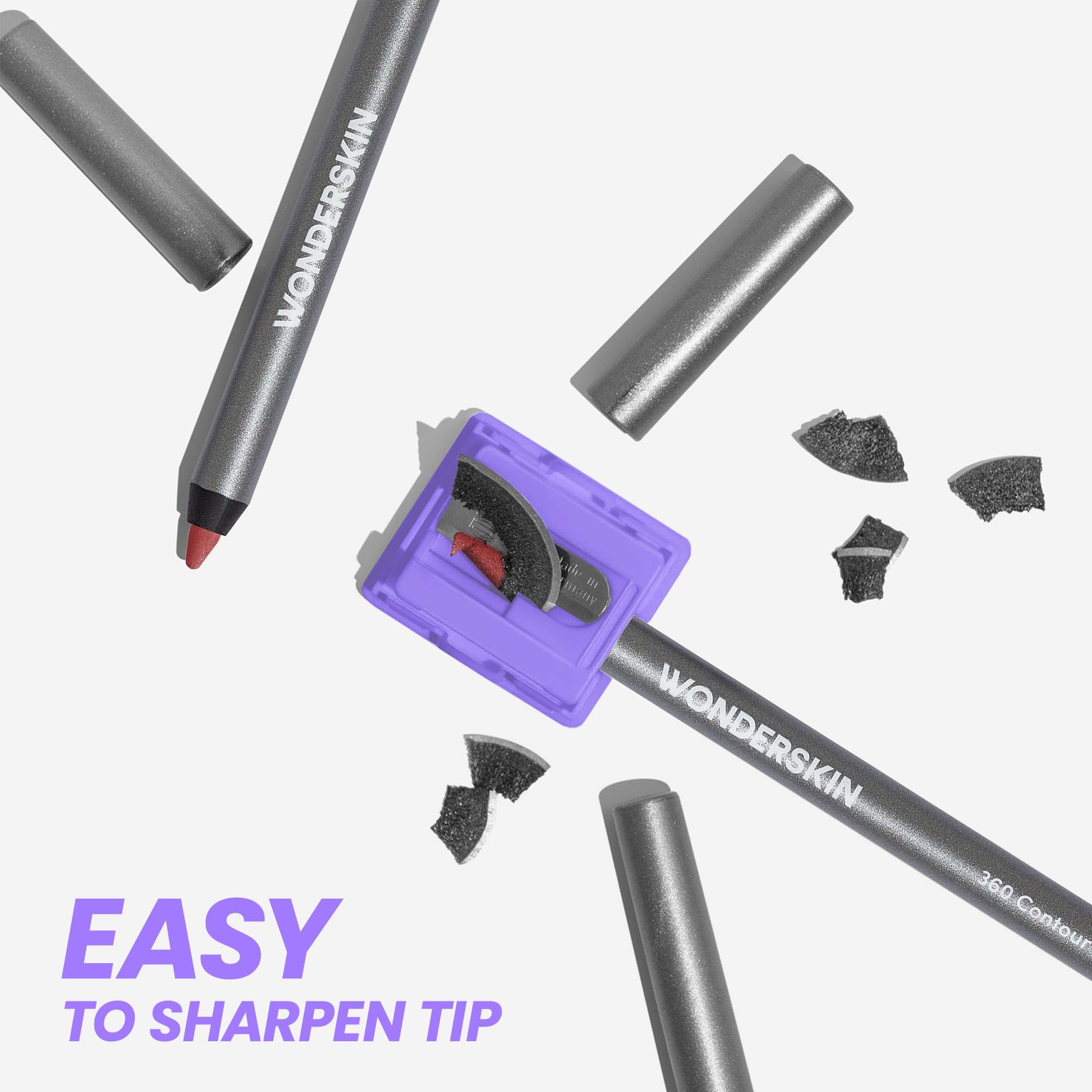 Wonderskin Lipliner Pencil - 360 Contour Lipliner, Long Lasting, Sharpenable, Waterproof and Transfer-Proof Nude Lip Liner Pencil (Rosewood) Wonderskin uk supplements