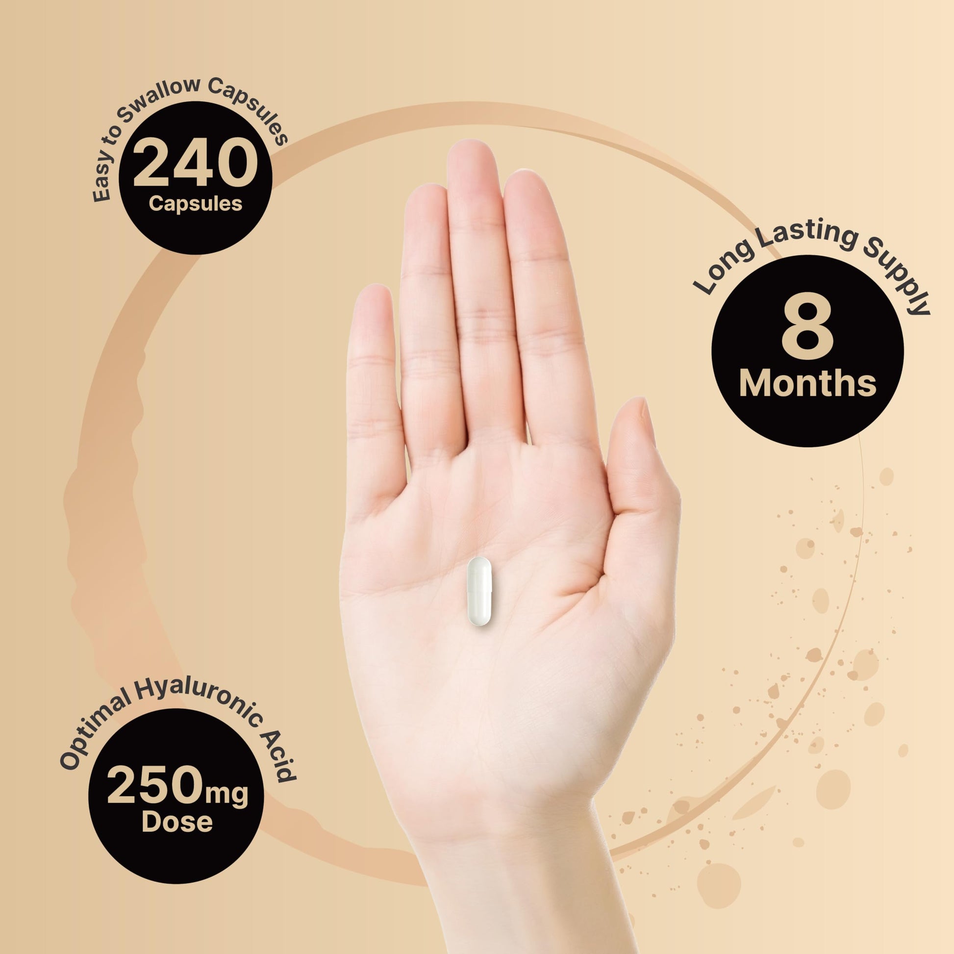 NatureBell Hyaluronic Acid Supplements 250mg | 240 Capsules, with Biotin 5000mcg NatureBell uk supplements