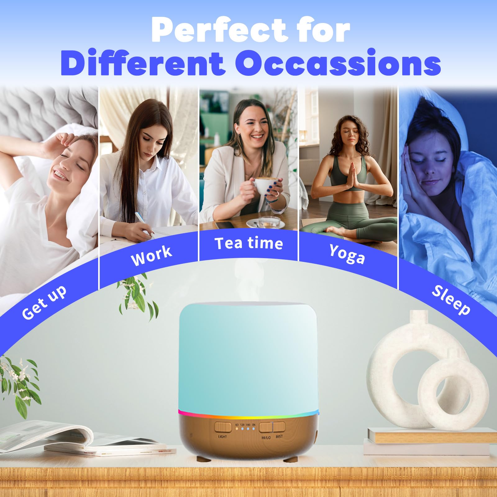 Otheya Scent Essential Oil Diffuser 2 Pack Max 200 ML Ultrasonic Cool Mist Humidifiers and Aromatherapy Otheya uk supplements