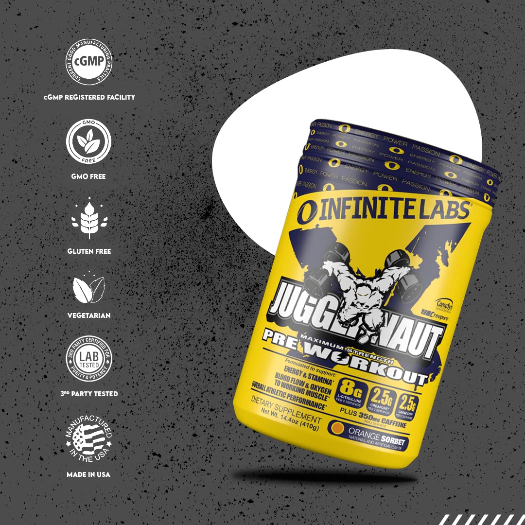 Infinite Labs Juggernaut X Ultimate Punch Pre Workout Supplement with Citrulline, Creatine Infinite Labs uk supplements
