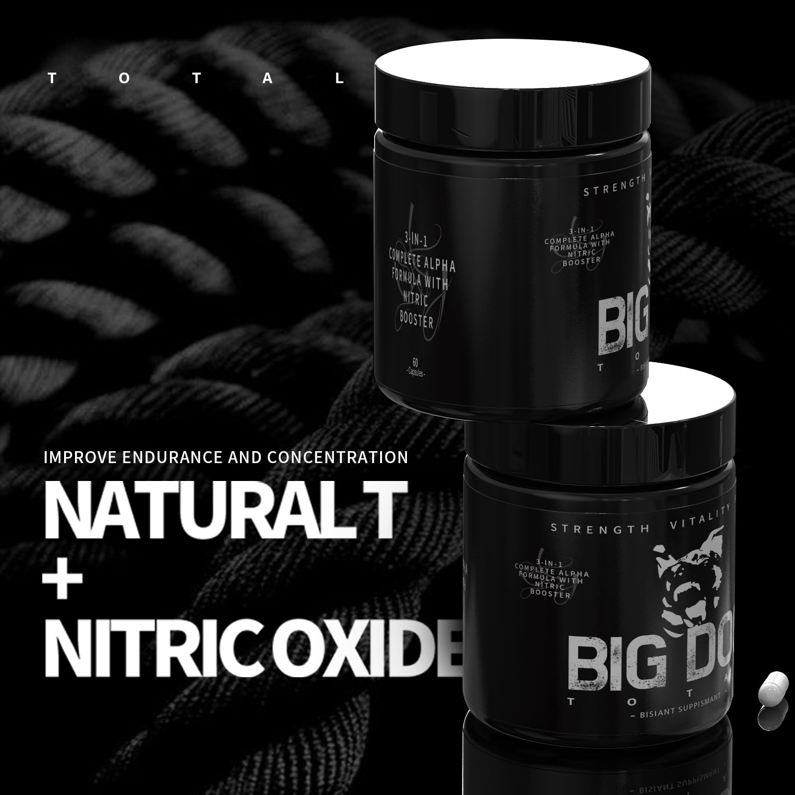 Big Dog Total Male 3-in-1 Total Alpha Blend Men’s Must-Have, Non-GMO - Natural Energy & Endurance Support, 60 Count (Big Dog Total - 1Pcs) FMRFMR uk supplements