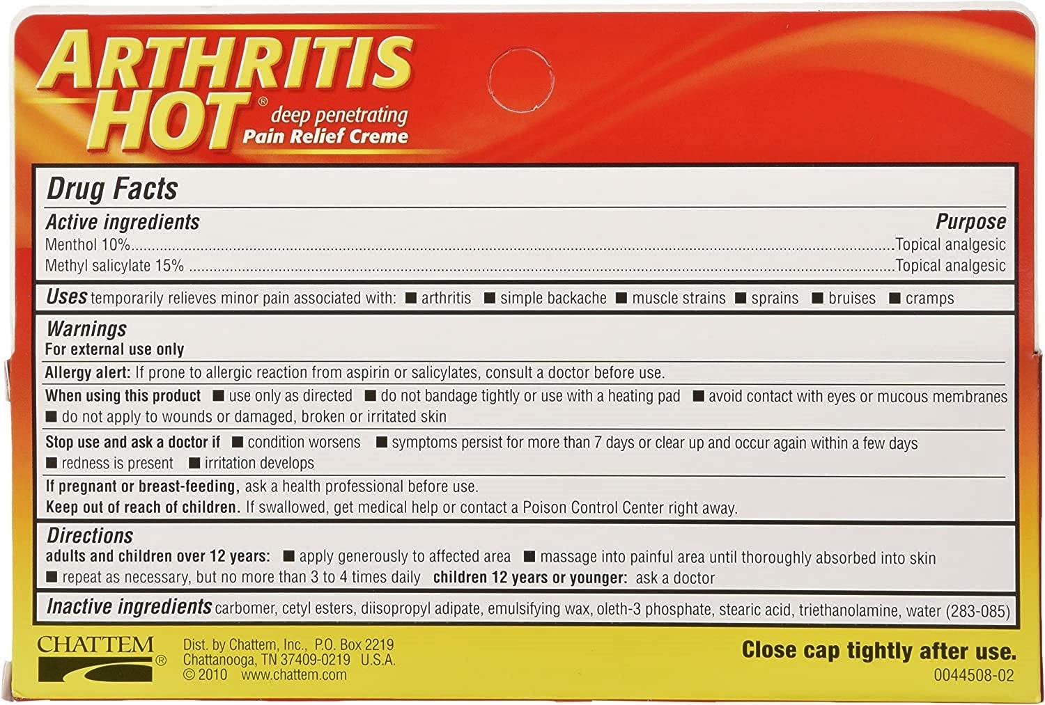 Arthritis Hot Pain Relief Creme 3 oz (Pack of 3) Marble Medical uk supplements