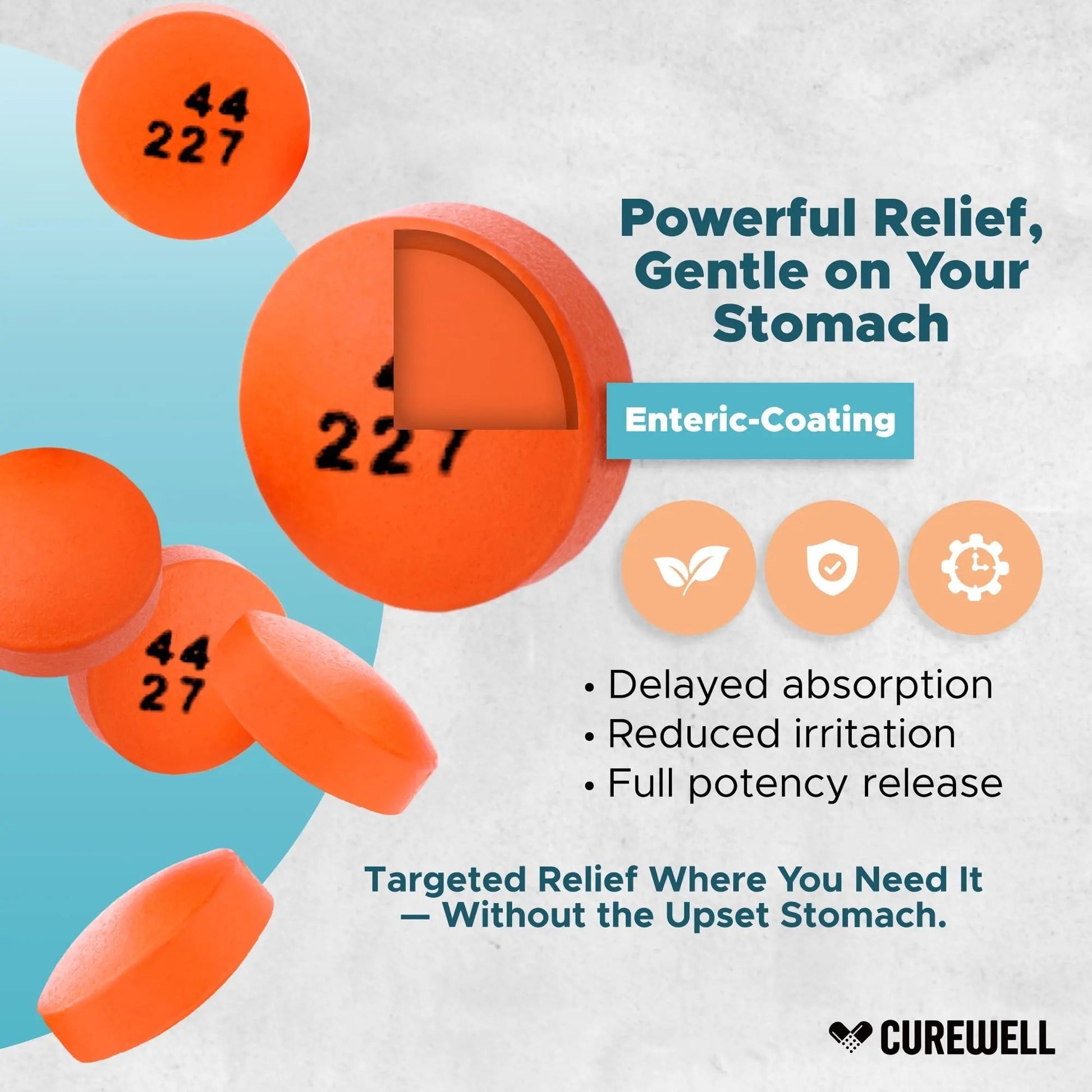 CUREWELL Enteric Coated Aspirin Tablets 325mg (500 Count) NSAID Pain Reliever & Fever Reducer Coated Aspirin for Adults - Regular Strength for Headache Arthritis Menstrual & Muscle Pain CUREWELL uk supplements