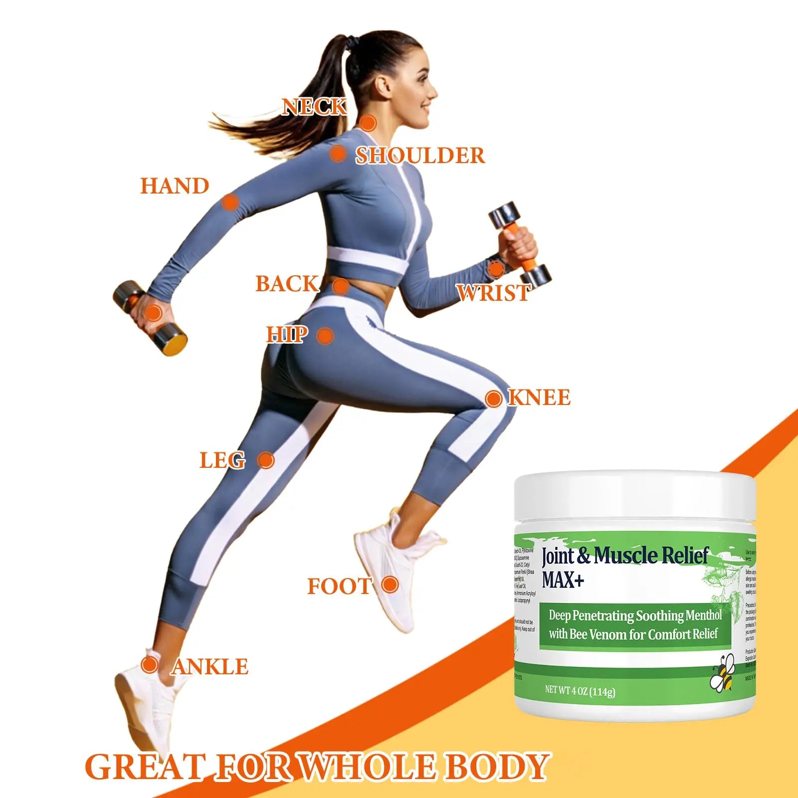 DUBOONAIO Max Energy Bee Venom Cream, Muscle Joint Soothing Cream, Pure Natural, for Back, Neck, Hands, Feet, Shoulder, Leg, Knee, Ankle Care DUBOONAIO uk supplements