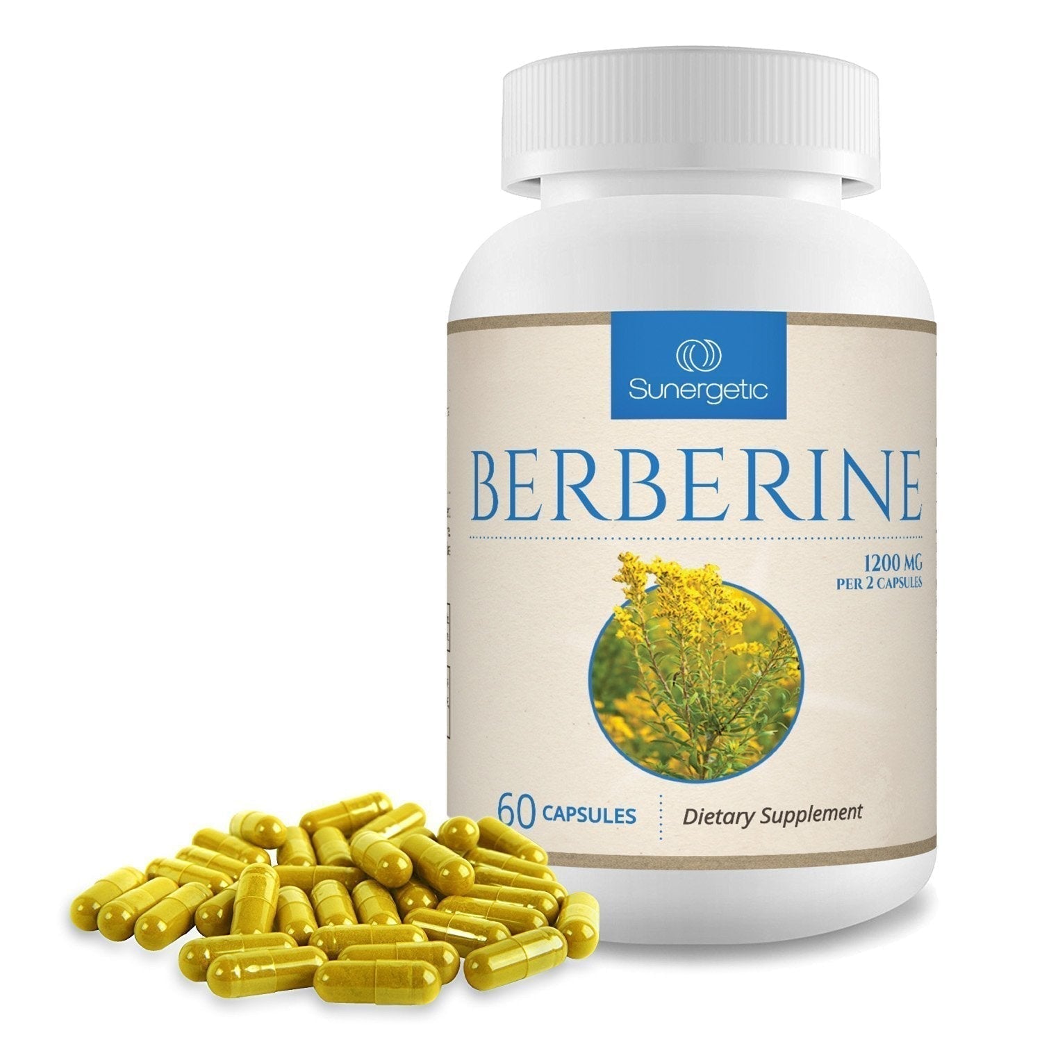Premium Berberine Supplement - 1200mg of Berberine Per Serving - Berberine HCL Sunergetic uk supplements