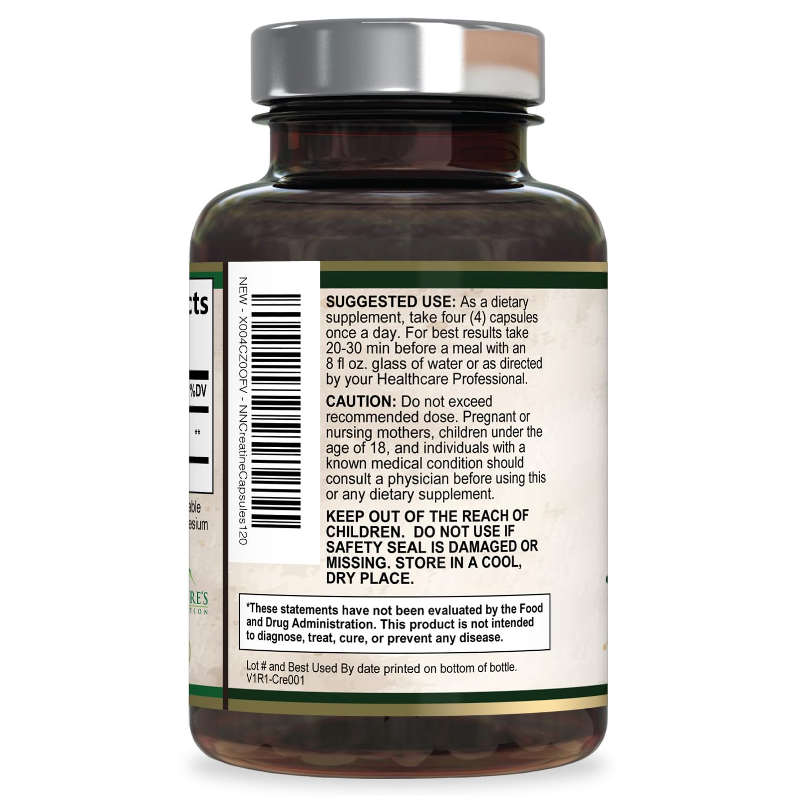 Creatine Monohydrate Capsules 3000mg Per Serving – Micronized Creatine Powder - Supports Lean Muscle, Strength, Energy, & Endurance - Nature's Supplement, Non-GMO, Bottled in USA - 120 Capsules Nature's Nutrition uk supplements