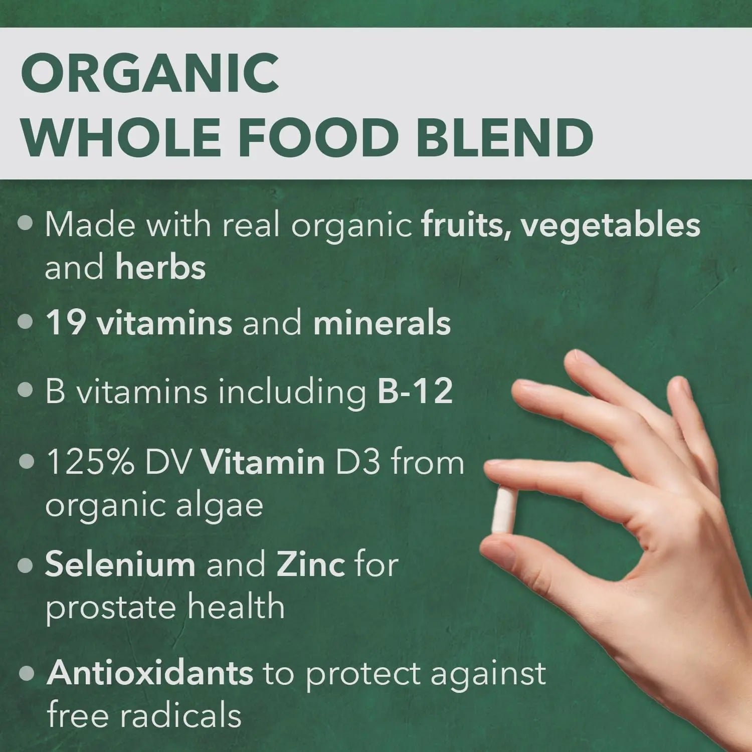 PlantFusion Organic Multivitamin for Men - One Daily Whole Food Blend Men's Multivitamin - Vegan, Non-GMO PlantFusion uk supplements