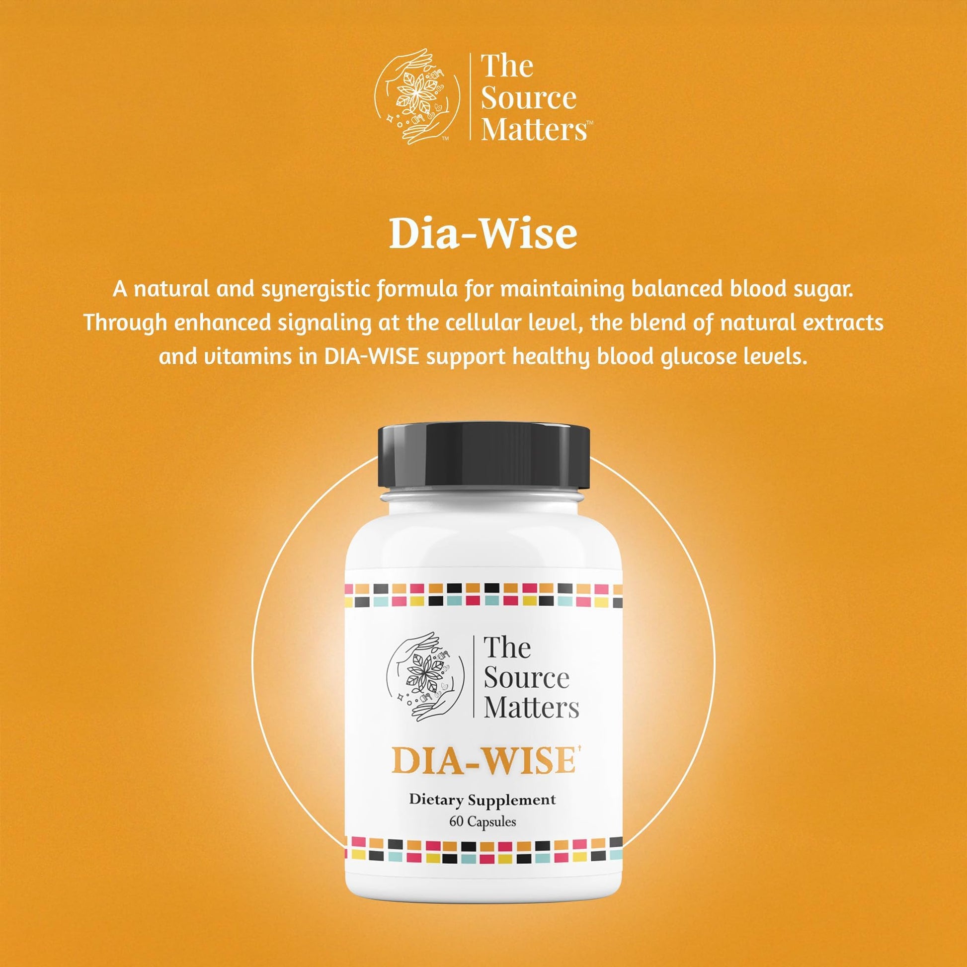 The Source Matters Dia-Wise Metabolic Health Supplement | Alpha Lipoic Acid, Cinnulin Capsules, Biotin, Chromium, Vanadyl Sulfate, Vitamin B for AMPK Activation (60 Count) THE SOURCE MATTERS uk supplements